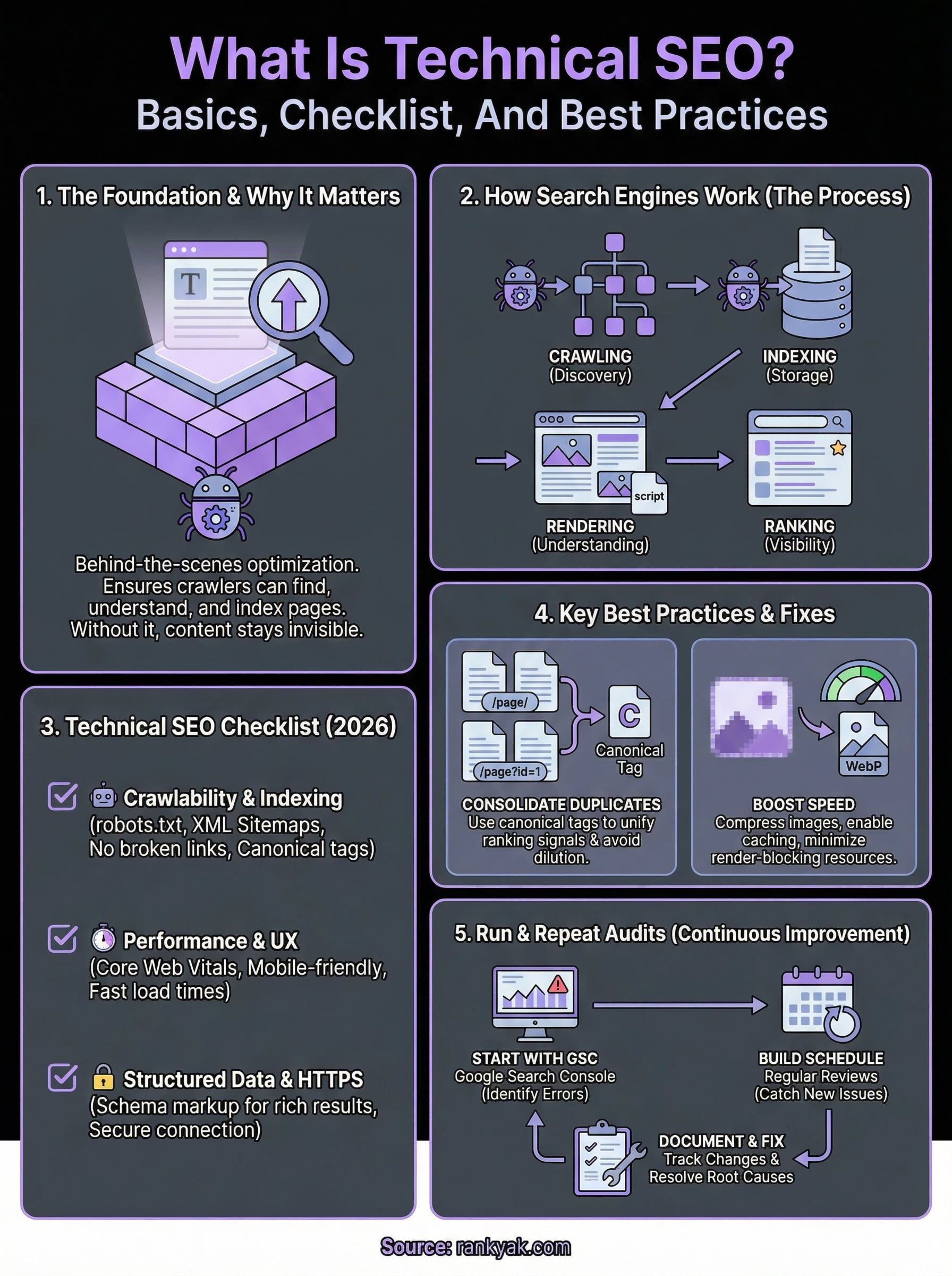 what is technical seo infographic