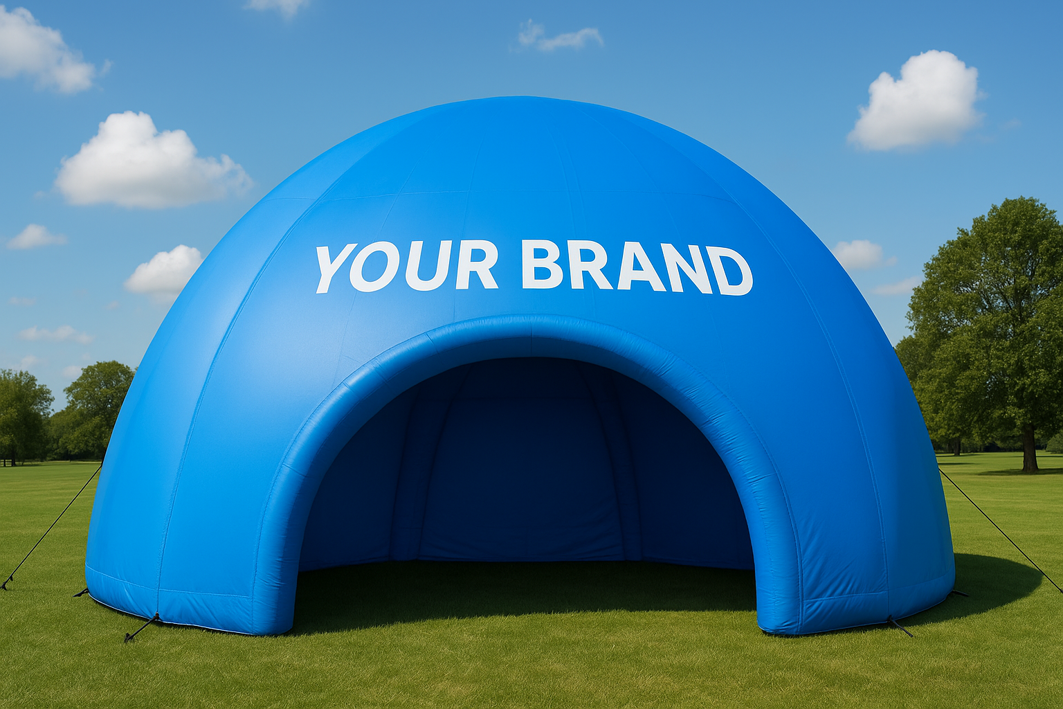 Inflatable event tents and domes