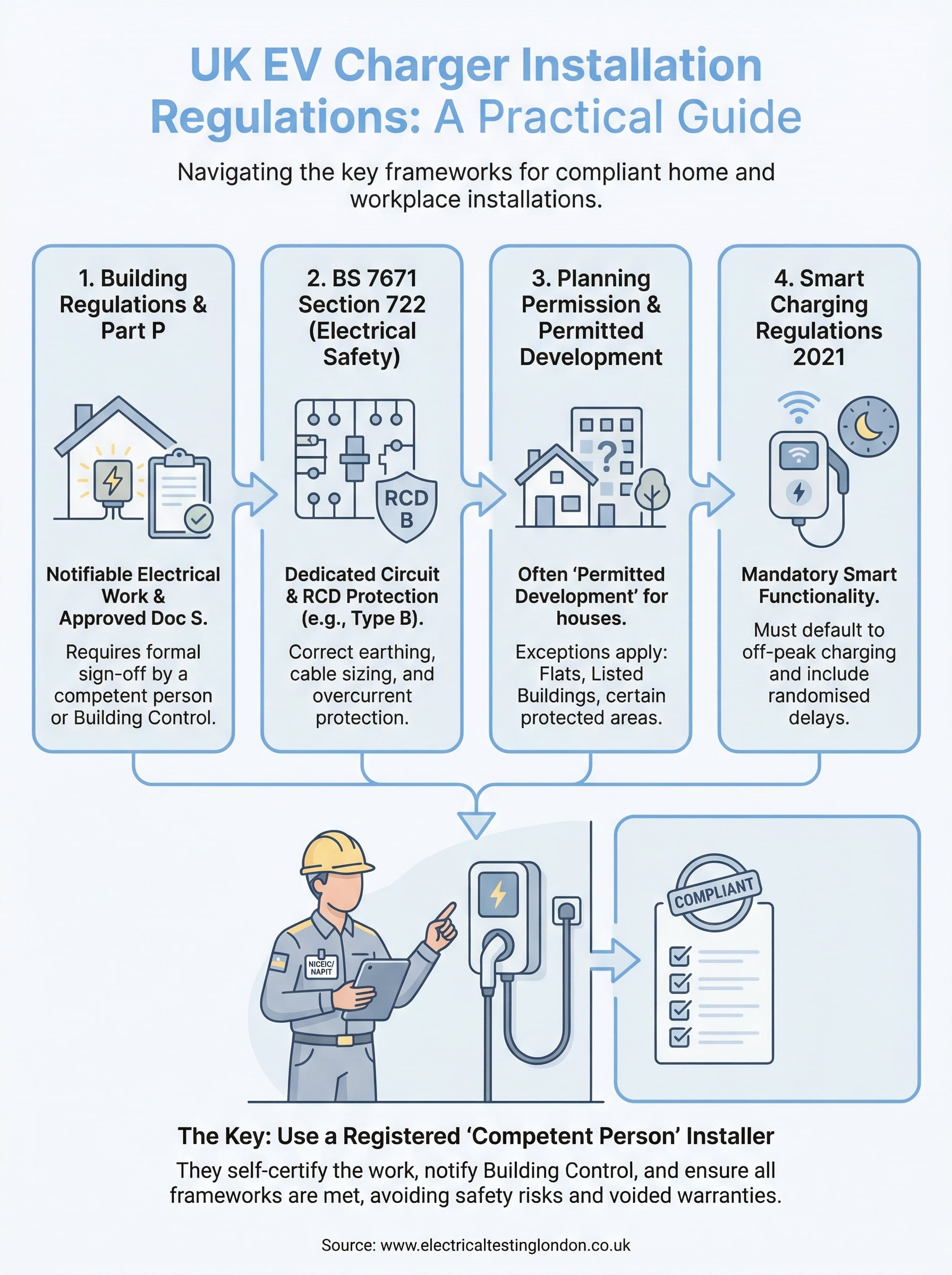 ev charger installation regulations uk infographic