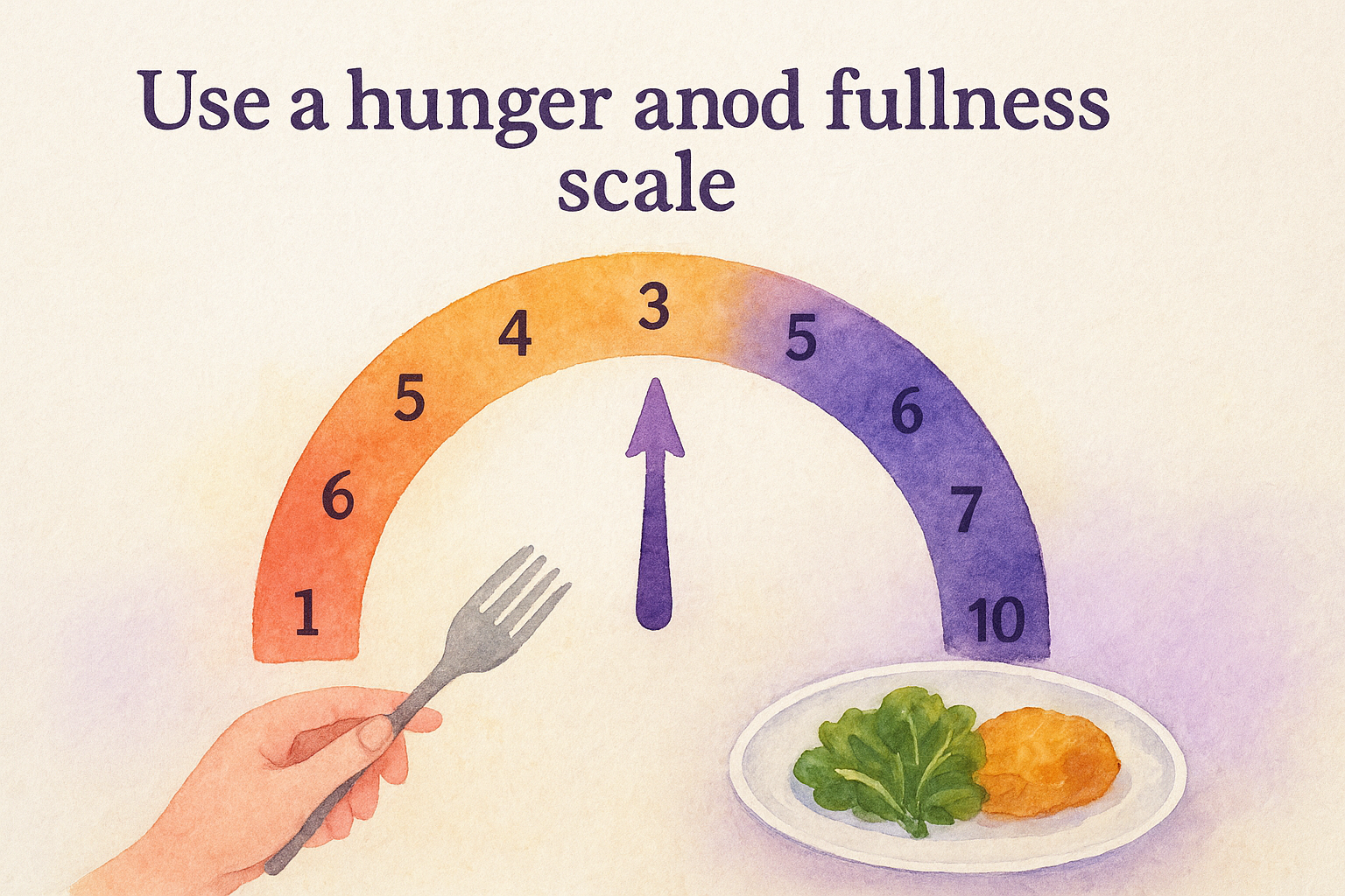 5. Use a hunger and fullness scale