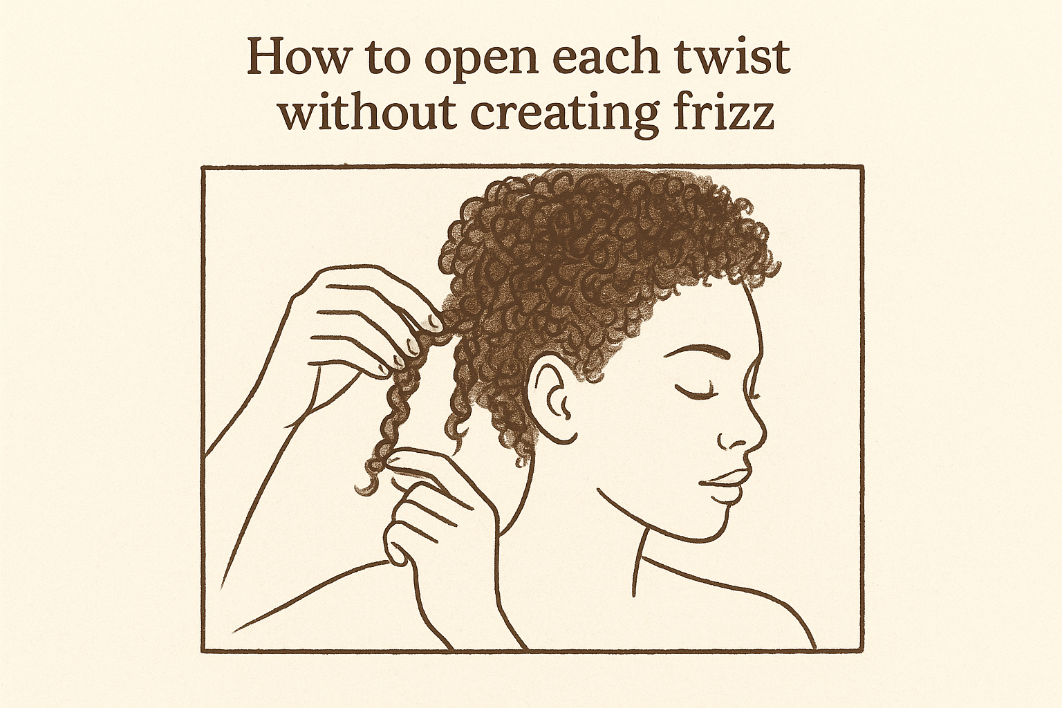 How to open each twist without creating frizz