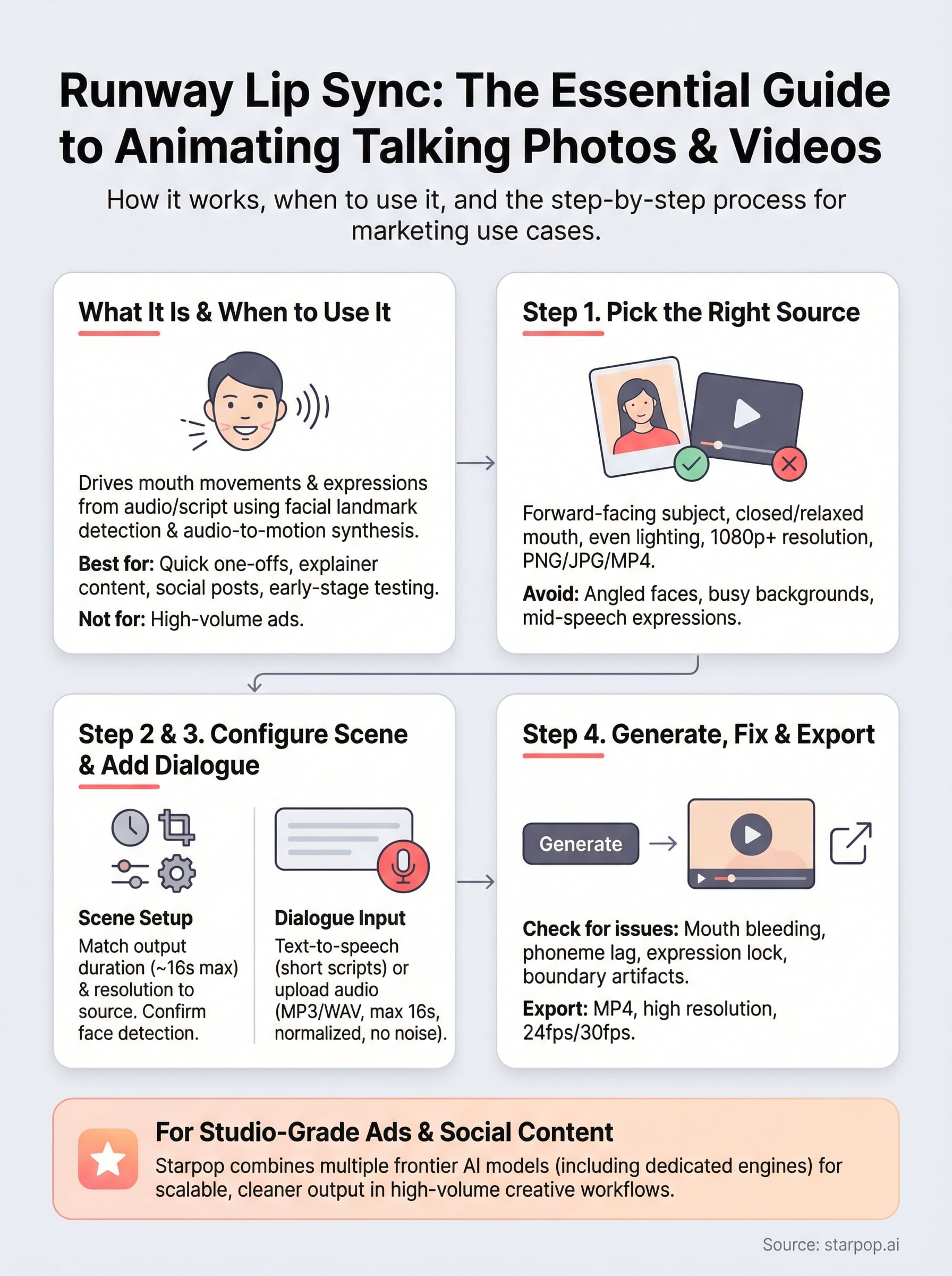 runway lip sync infographic
