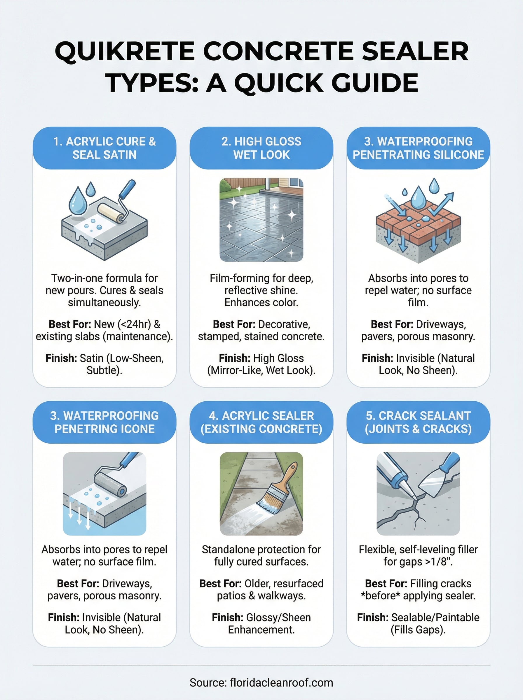 quikrete concrete sealer infographic