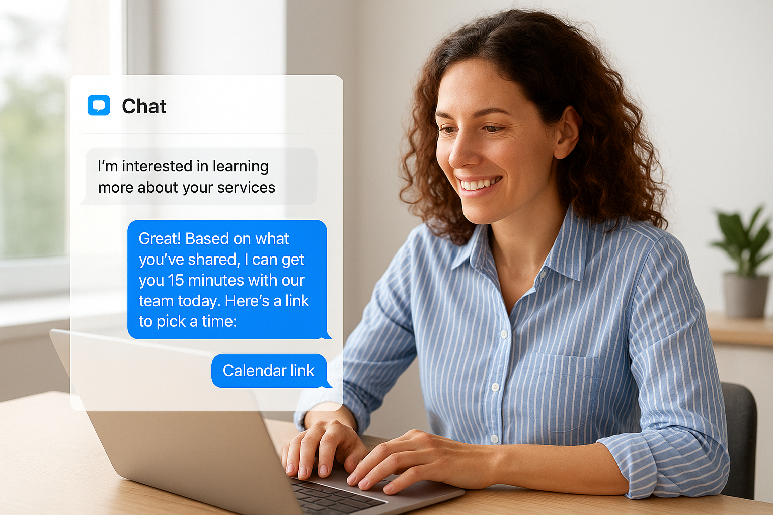 Step 3. Qualify leads and book meetings in chat