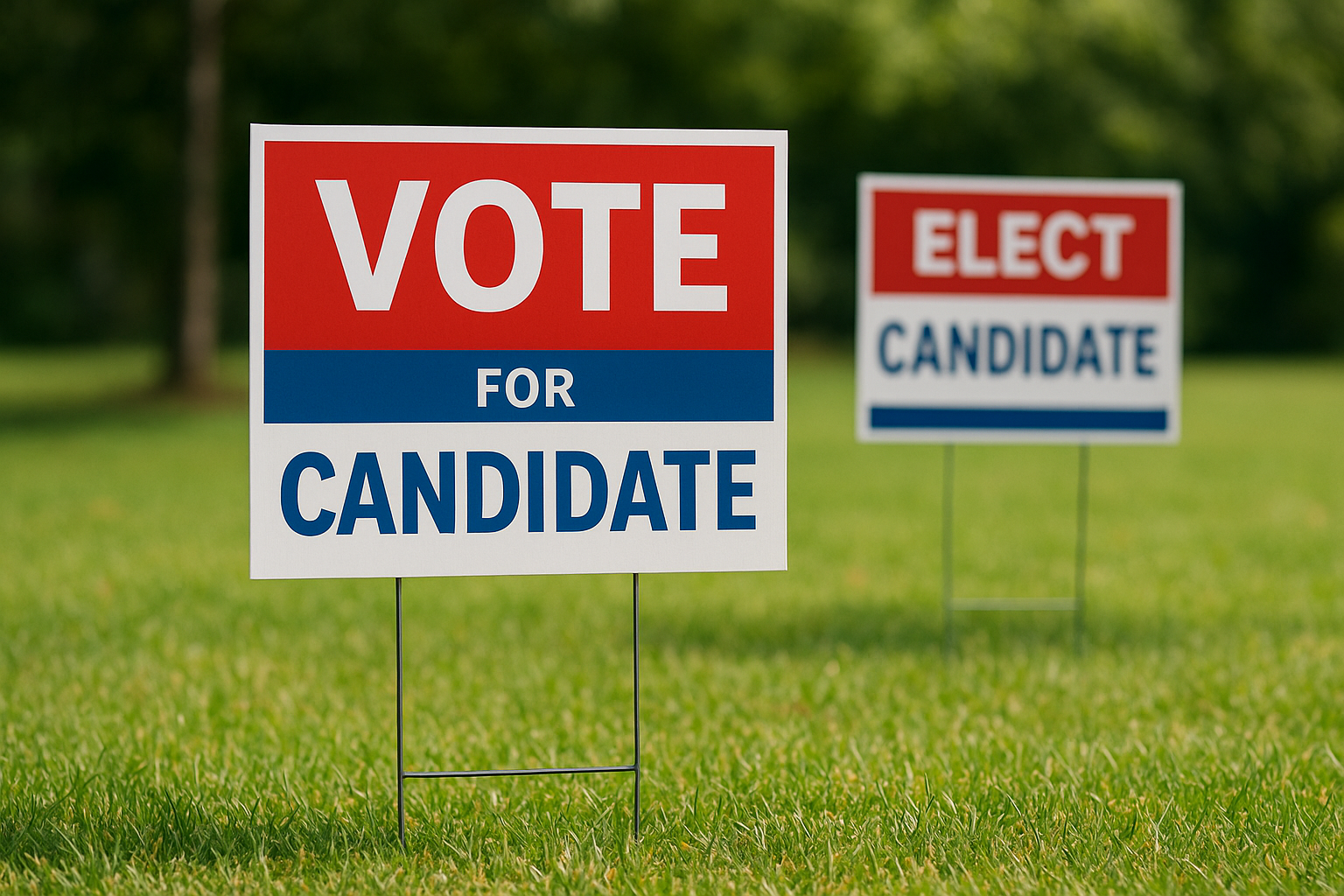 Yard sign options and production details
