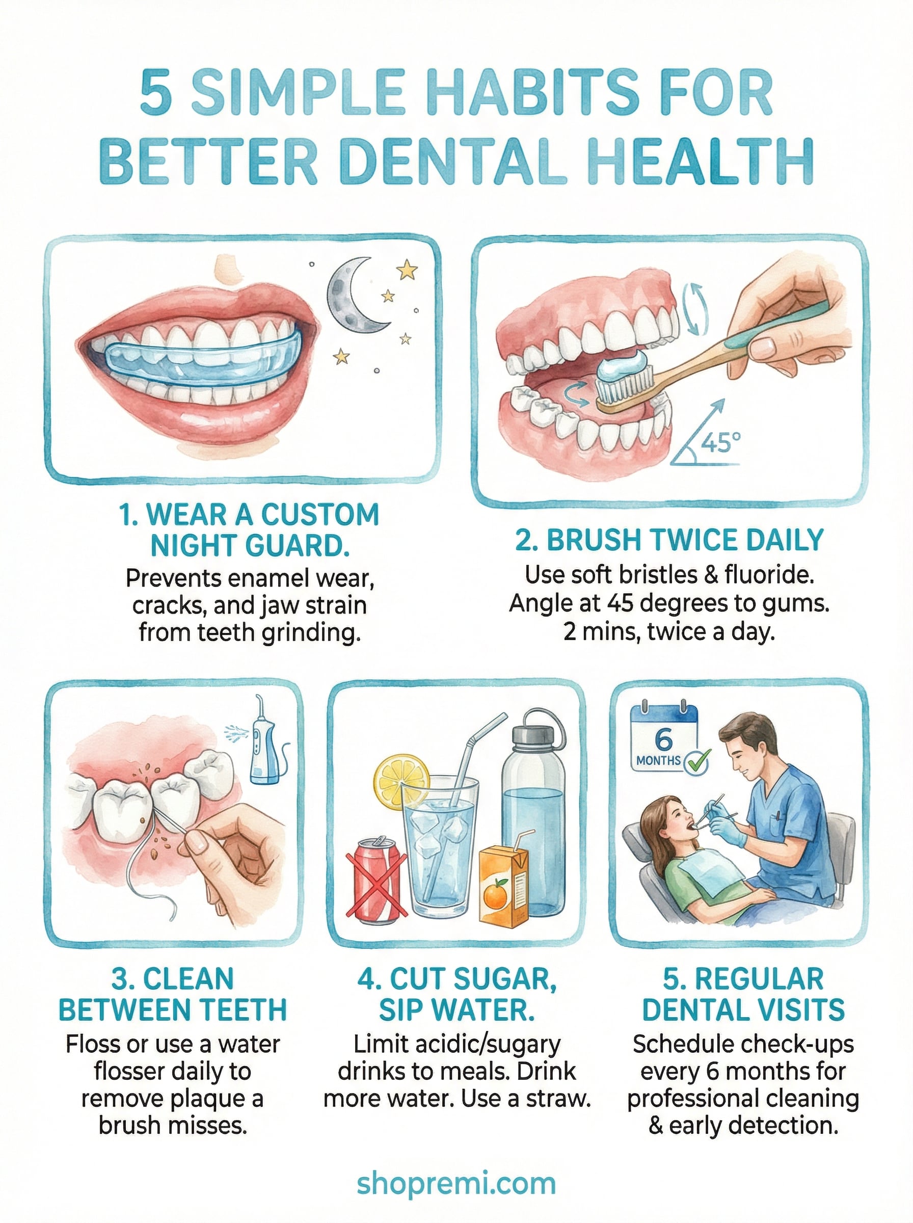 how to improve dental health infographic