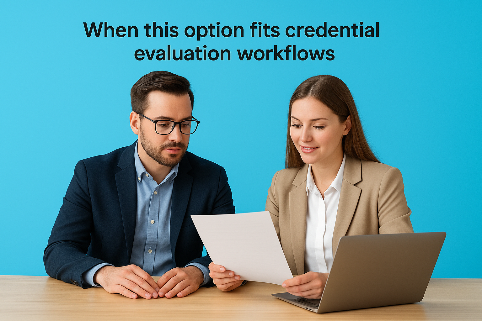 When this option fits credential evaluation workflows