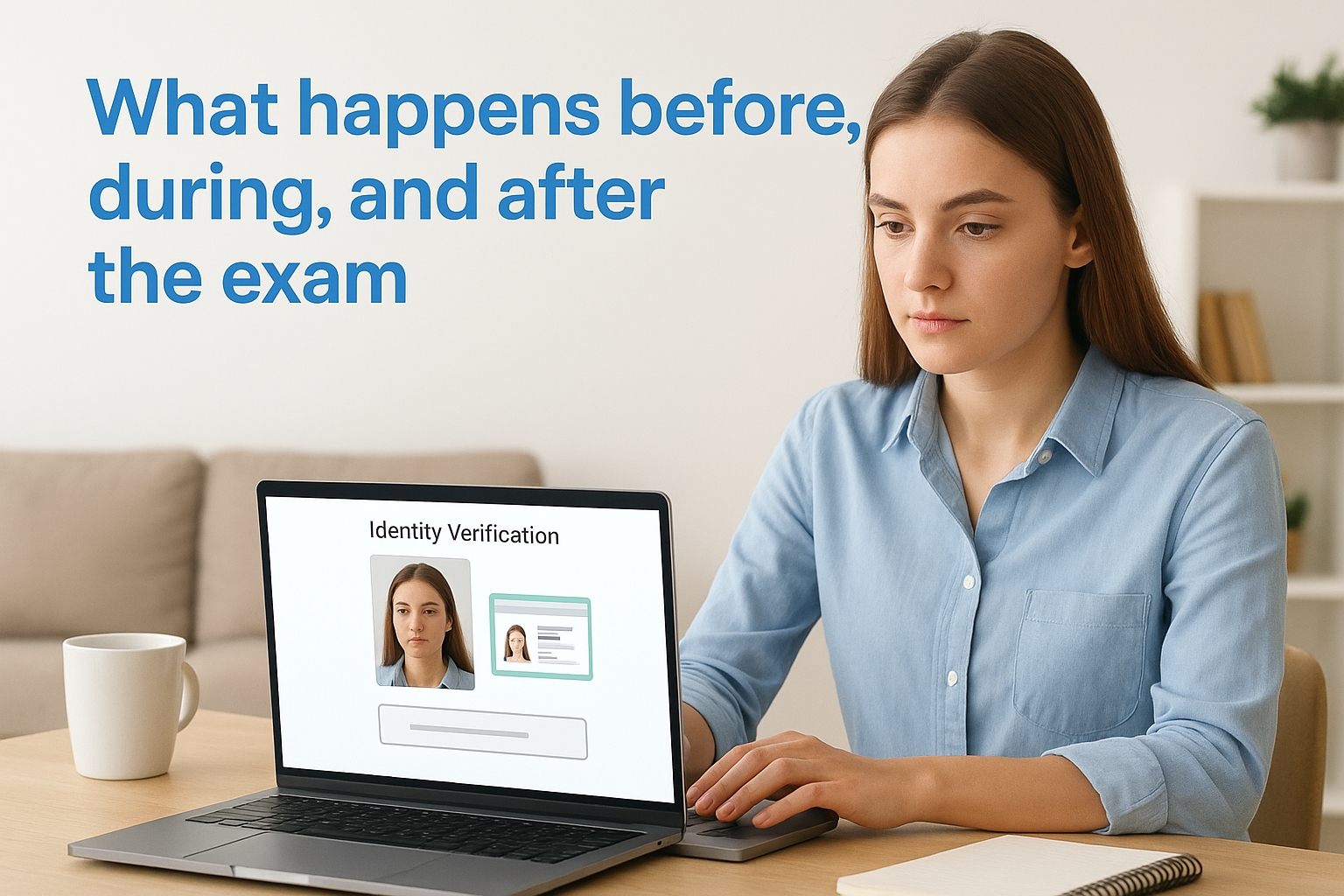 What happens before, during, and after the exam