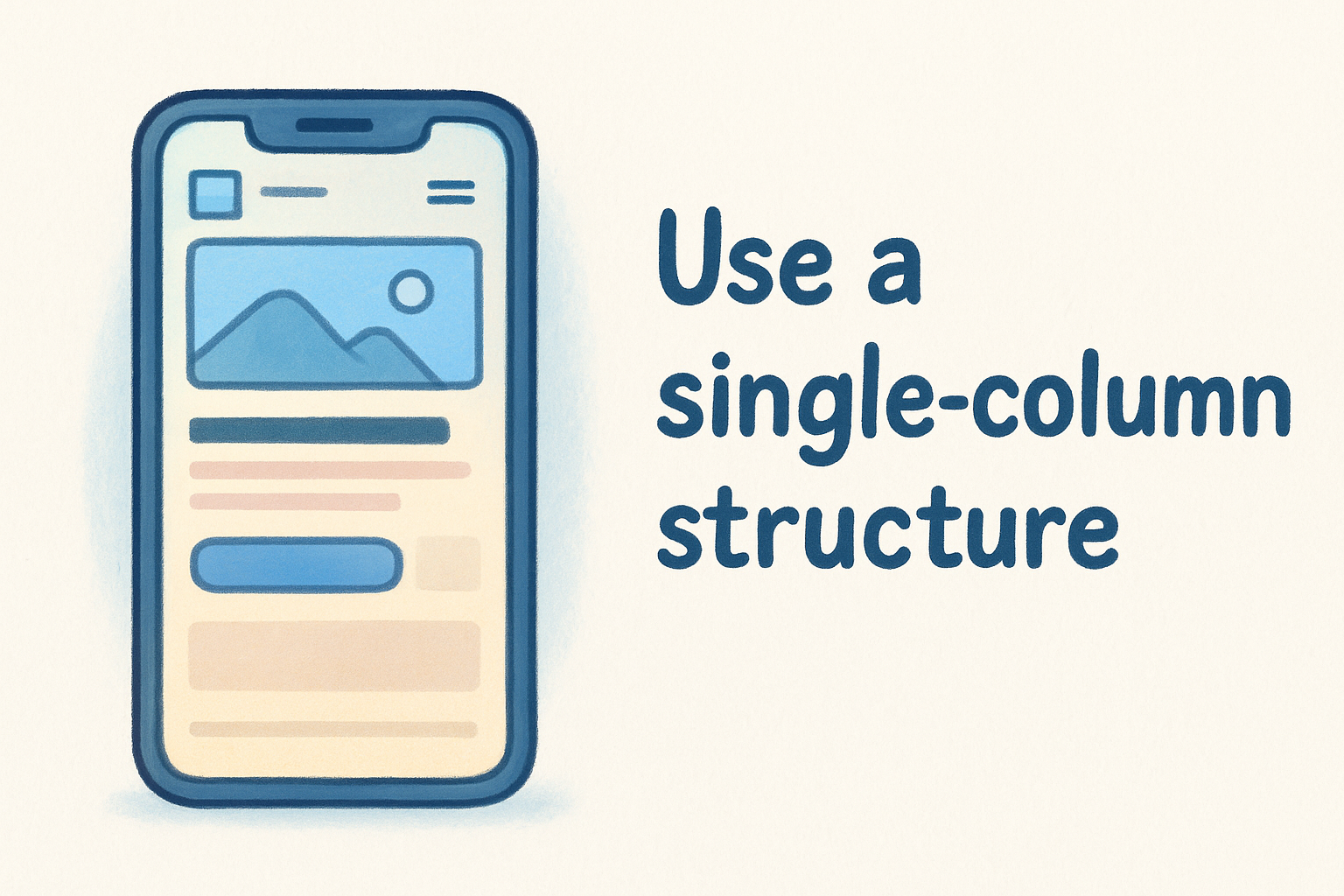 Use a single-column structure