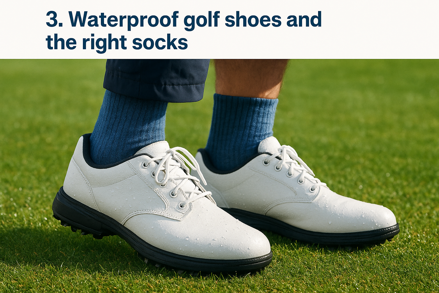 3. Waterproof golf shoes and the right socks