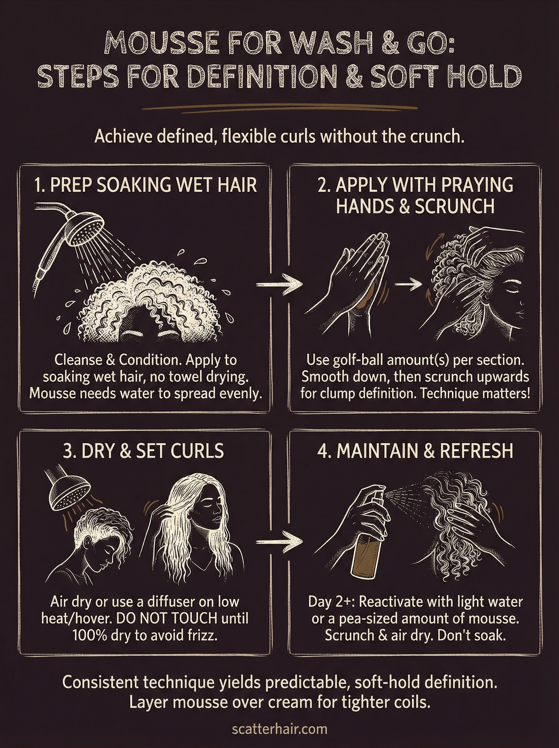 mousse for wash and go infographic