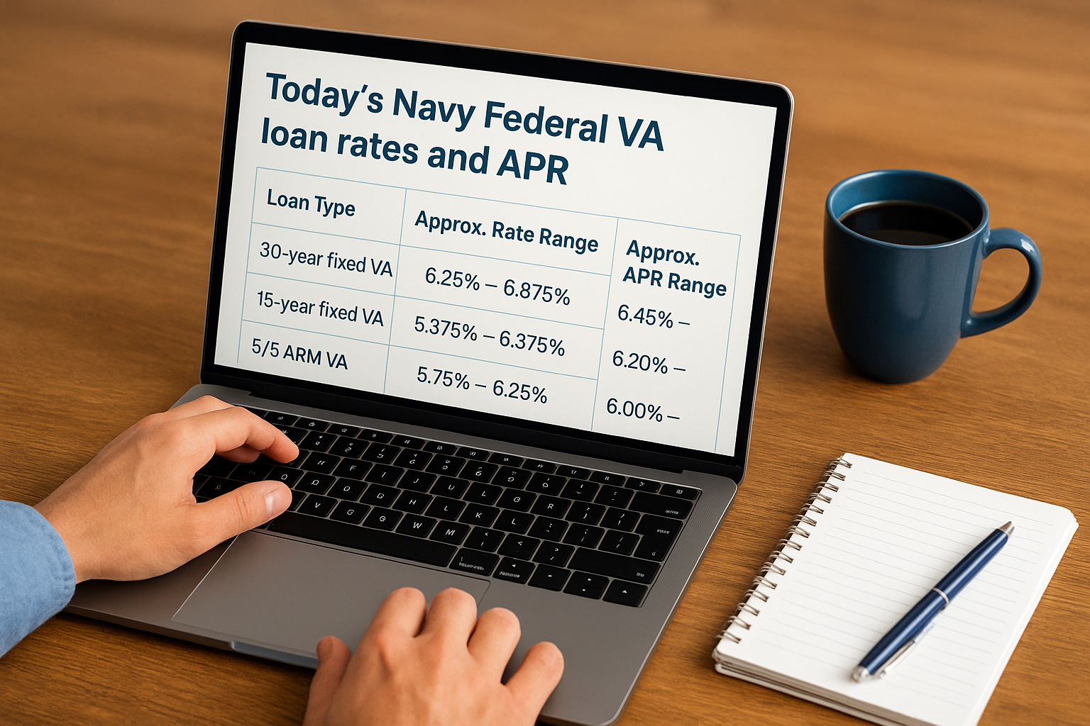 Today's Navy Federal VA loan rates and APR