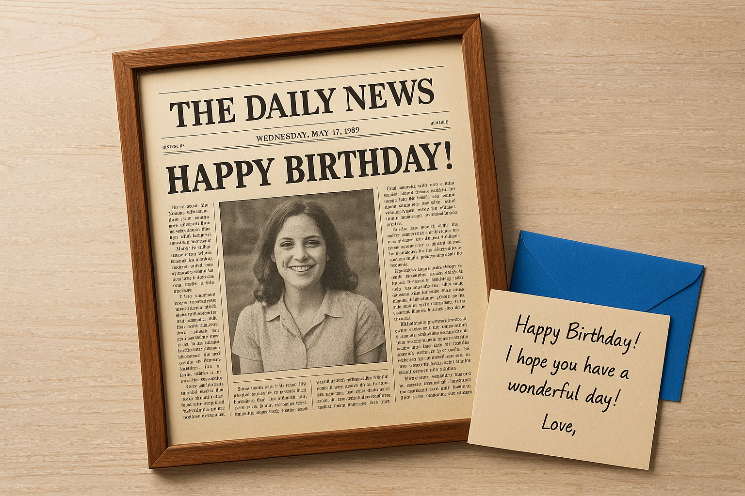 3. A custom birthday newspaper from their birth date
