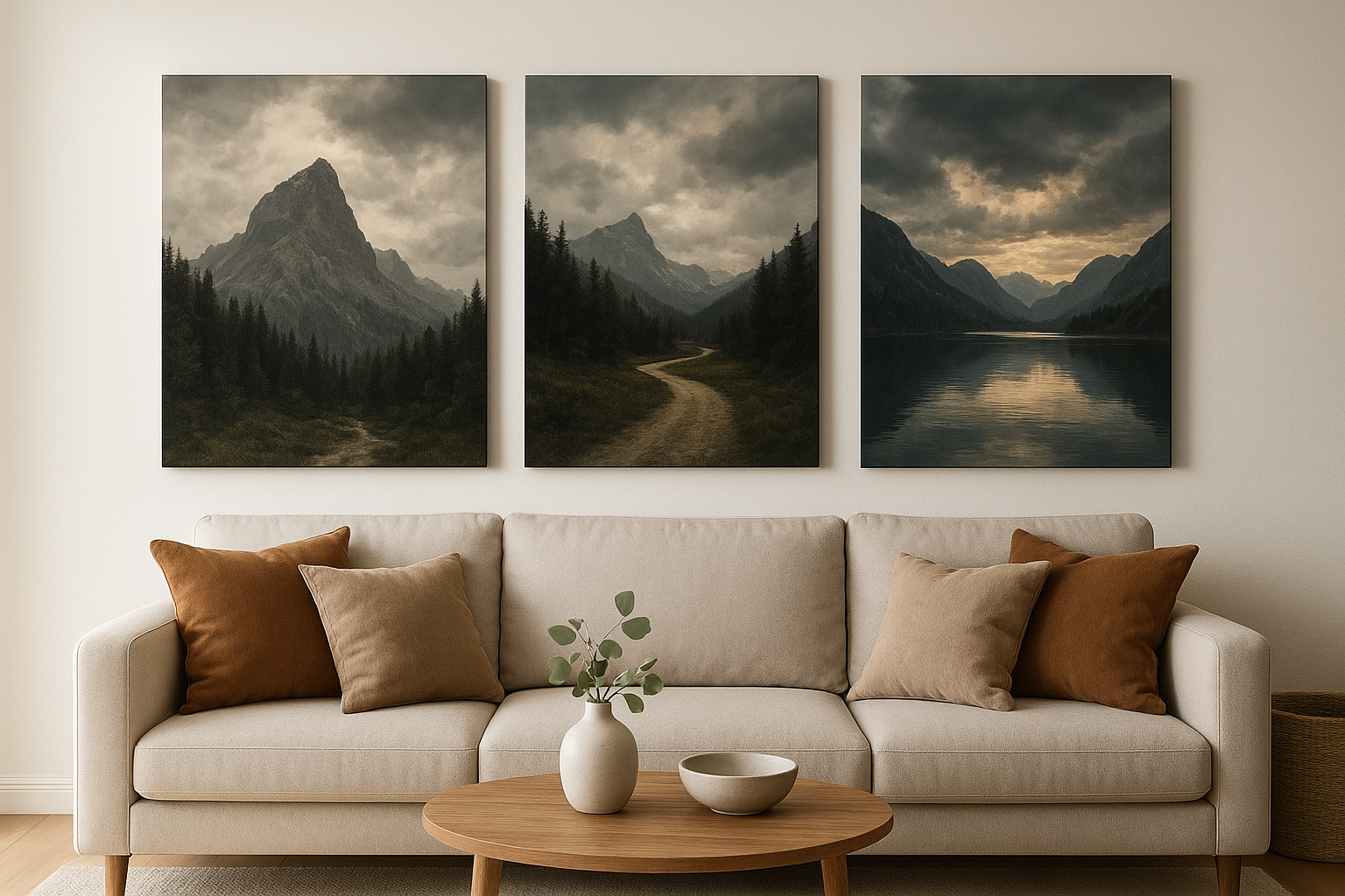 Pick canvas or acrylic glass for the vibe you want