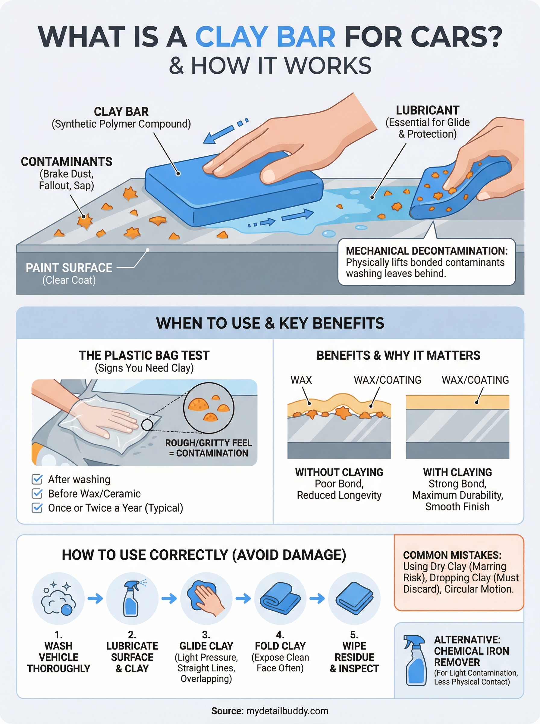 what is a clay bar for cars infographic