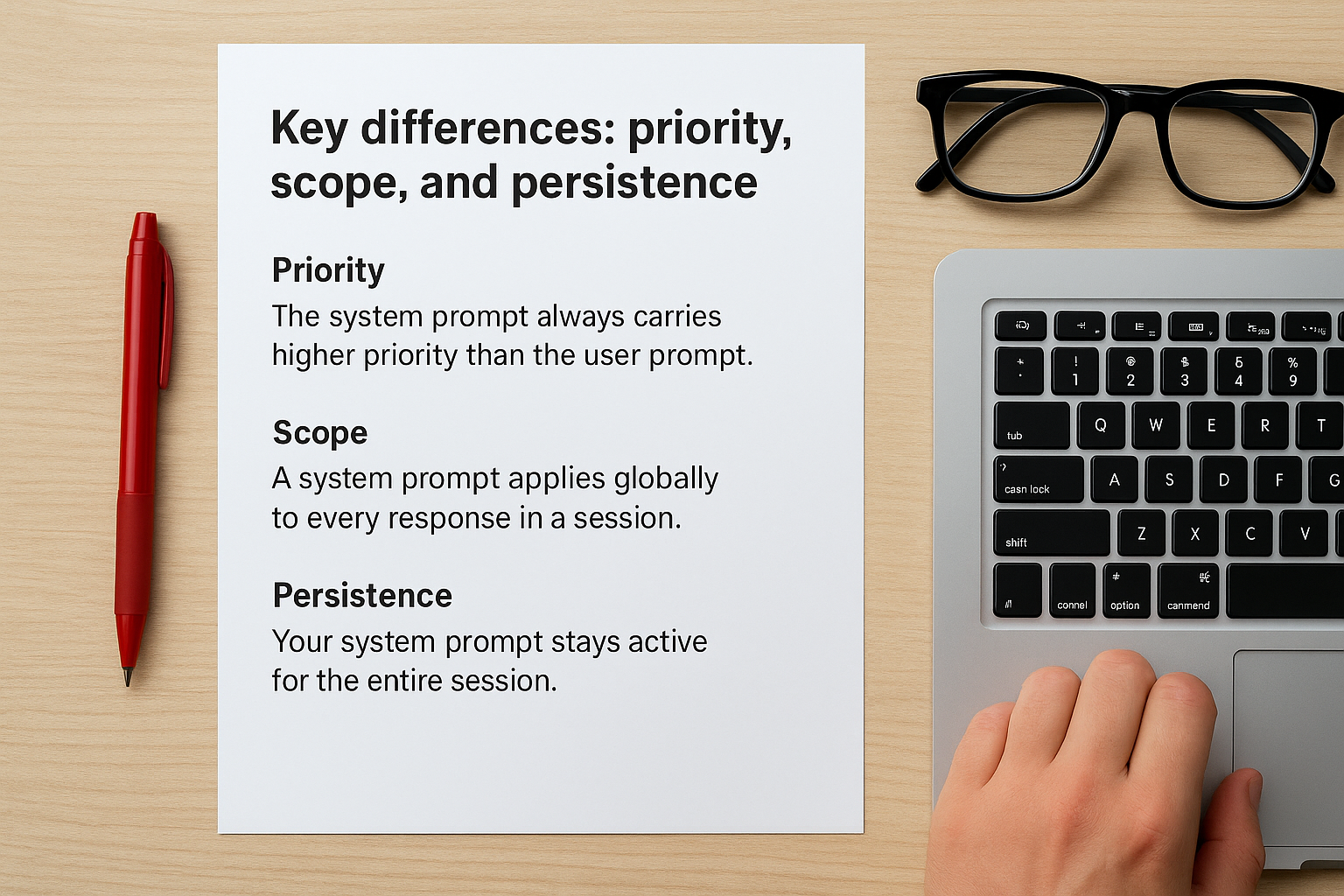 Key differences: priority, scope, and persistence