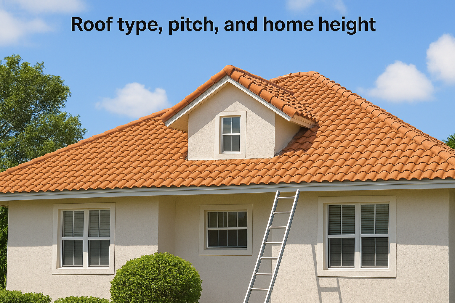 Roof type, pitch, and home height