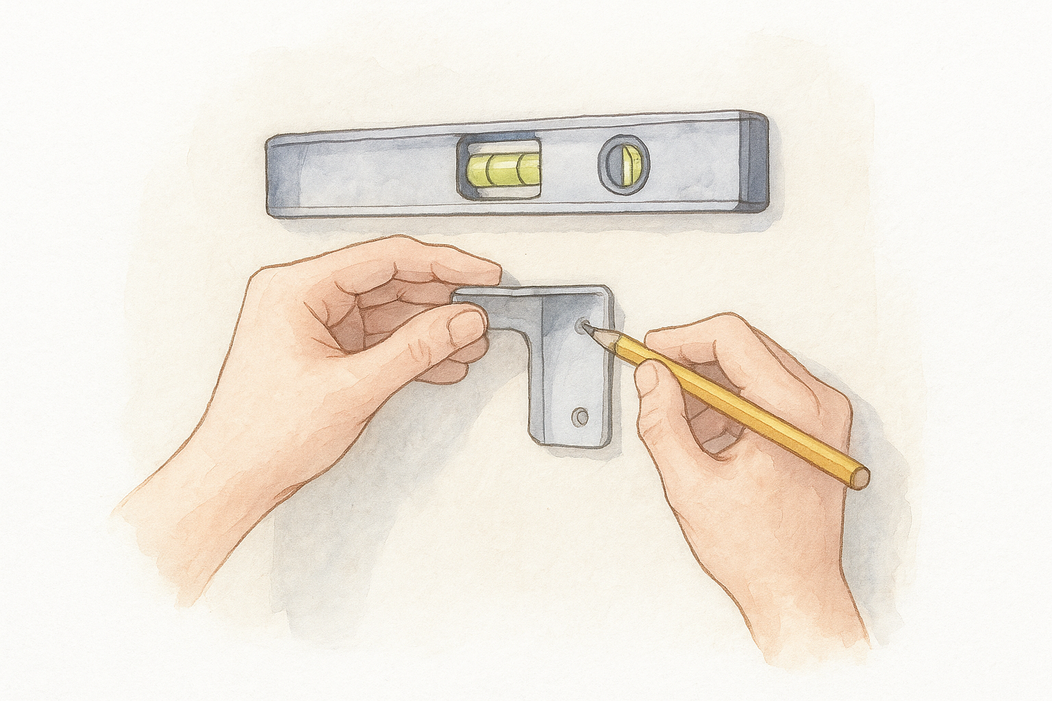 Mark and drill the bracket holes