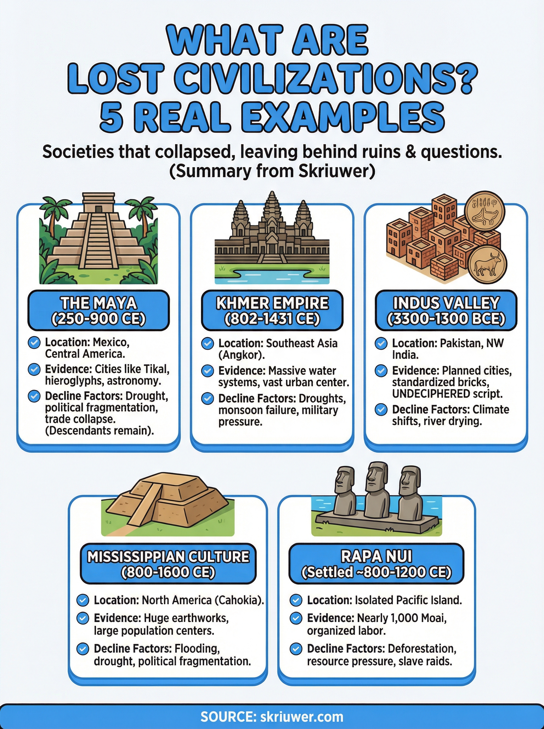 what are lost civilizations infographic