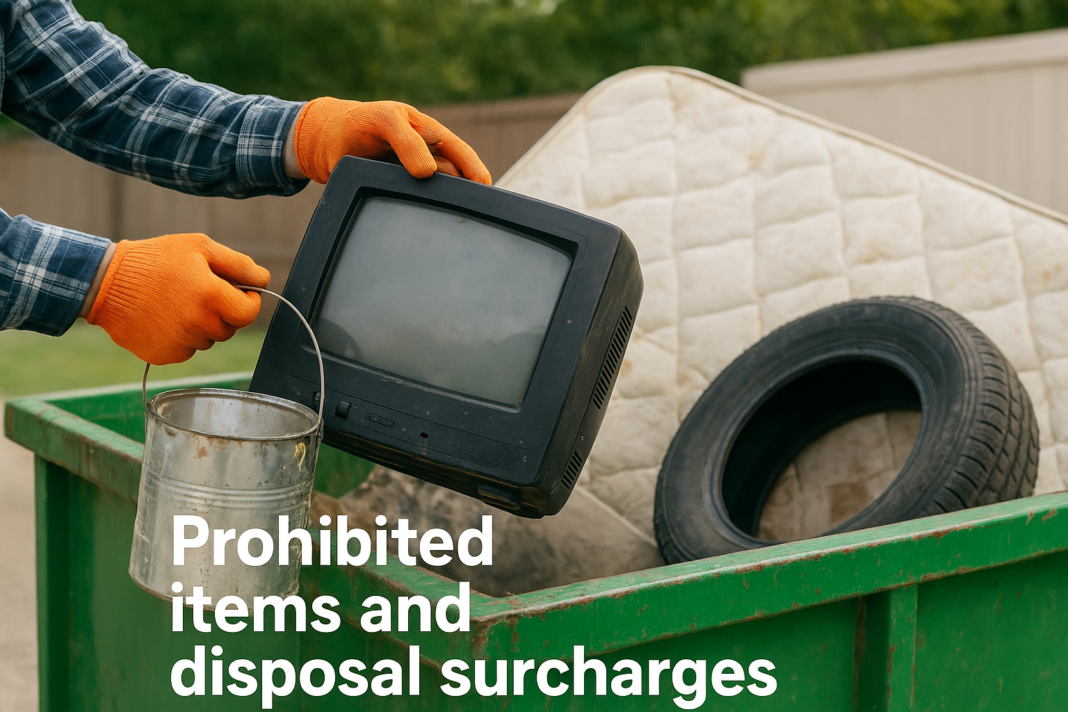 Prohibited items and disposal surcharges