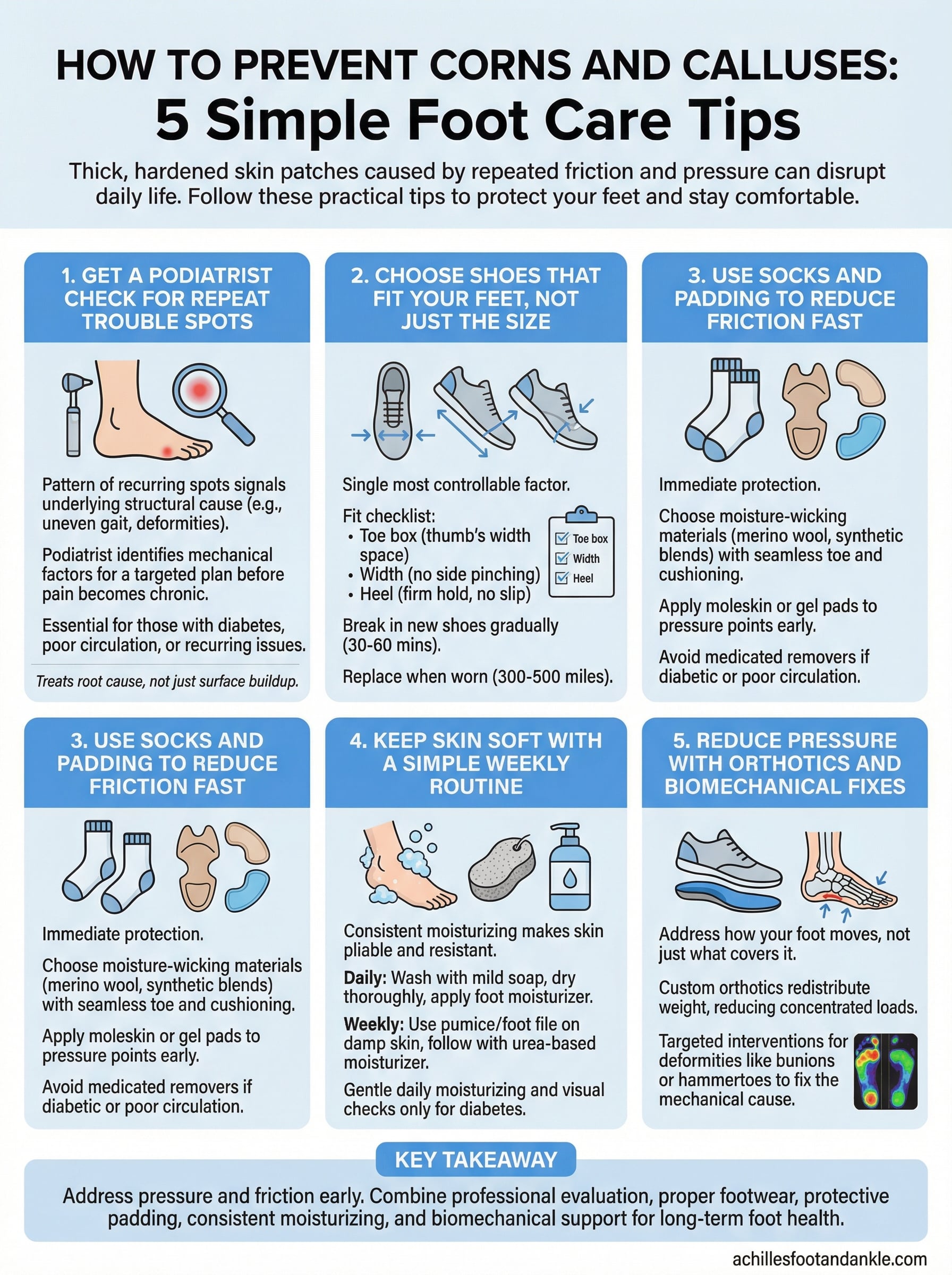 how to prevent corns and calluses infographic