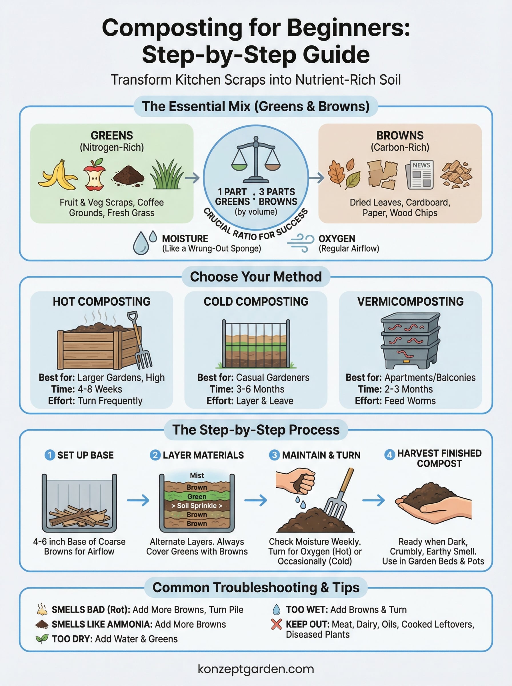 composting for beginners infographic