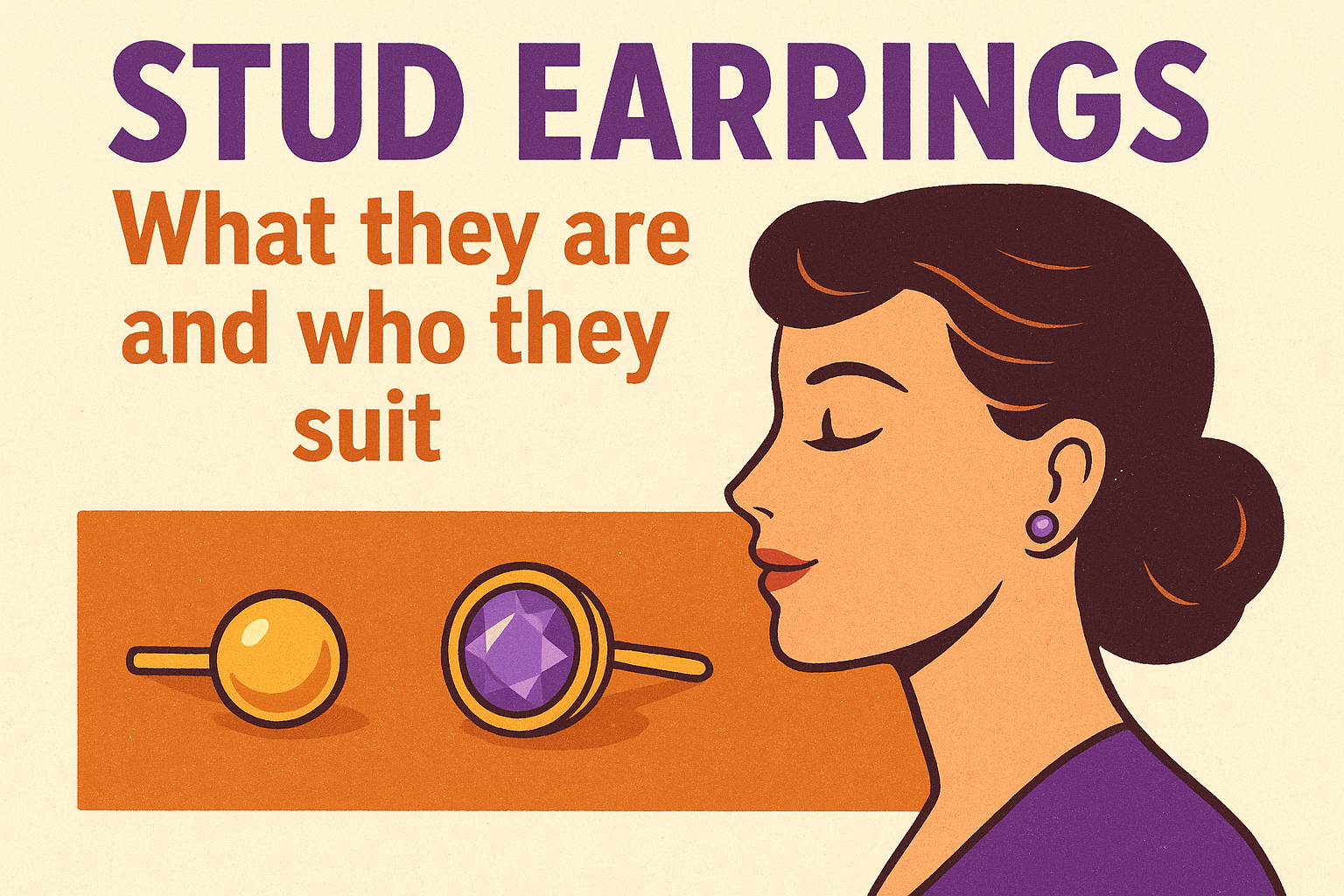 Stud earrings: what they are and who they suit