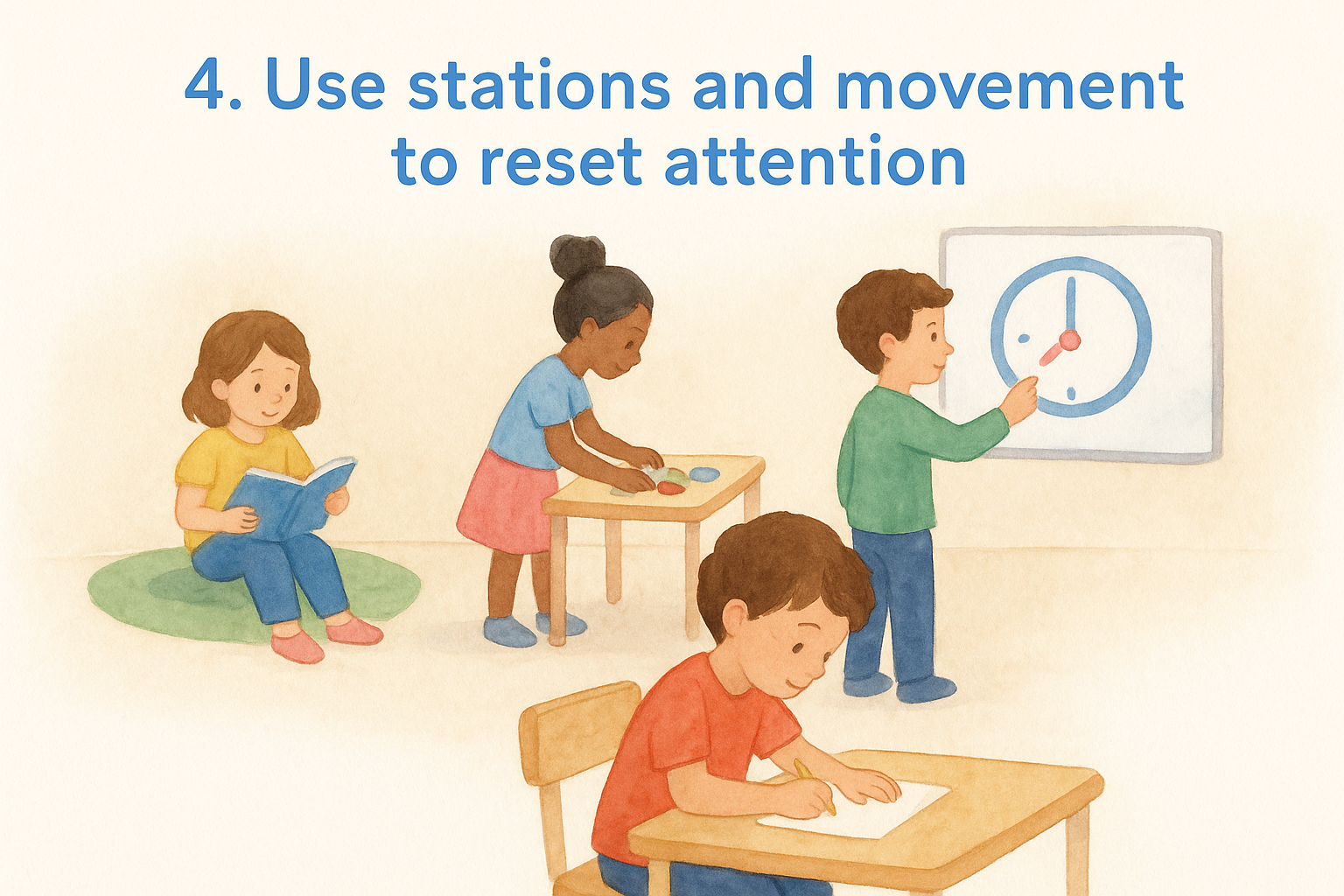 4. Use stations and movement to reset attention