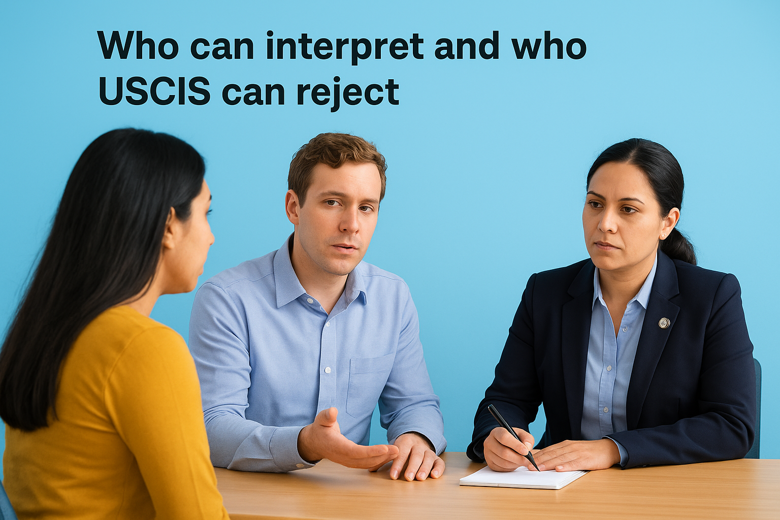 Who can interpret and who USCIS can reject