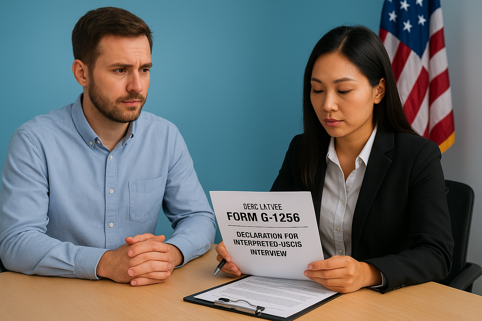 Form G-1256 and what happens at the interview