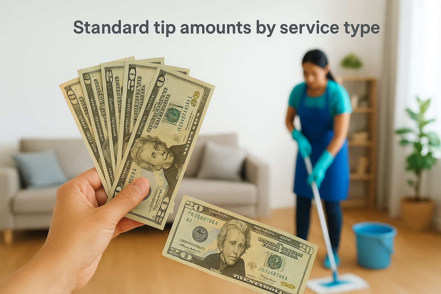 Standard tip amounts by service type