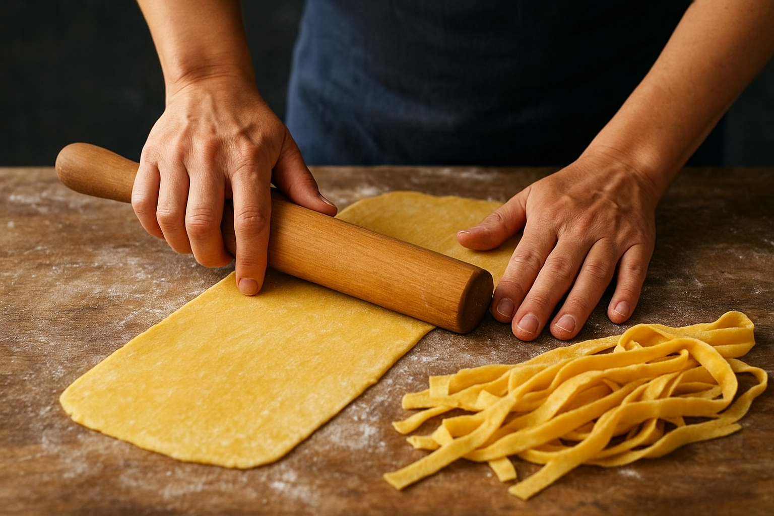 Rolling and cutting by hand