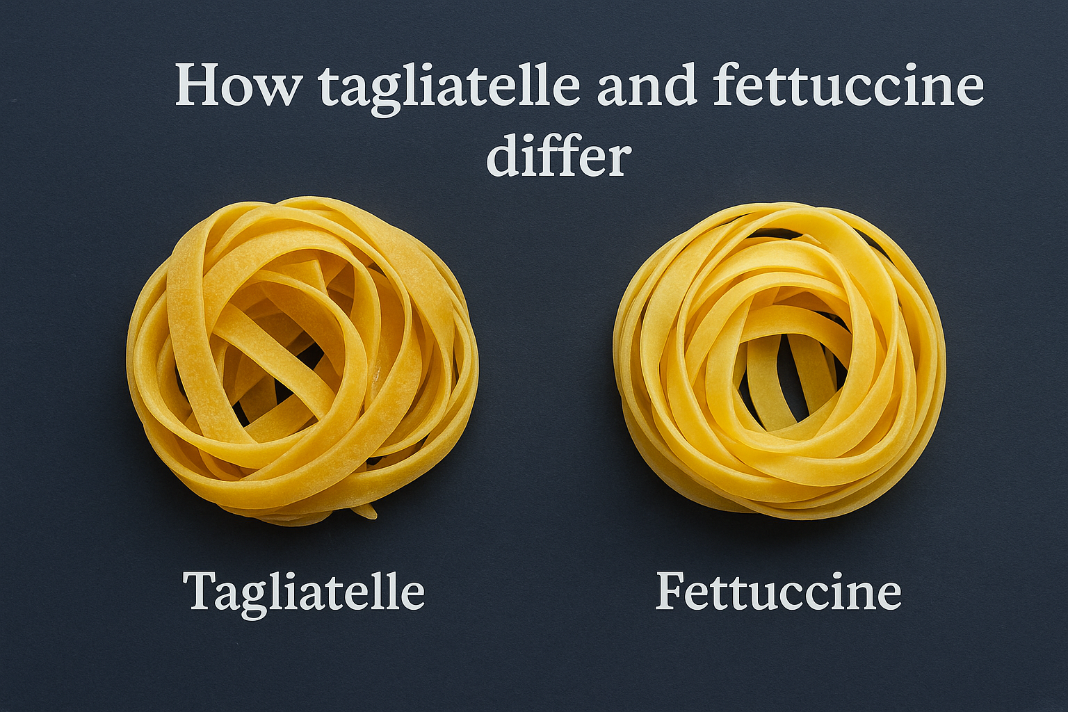 How tagliatelle and fettuccine differ