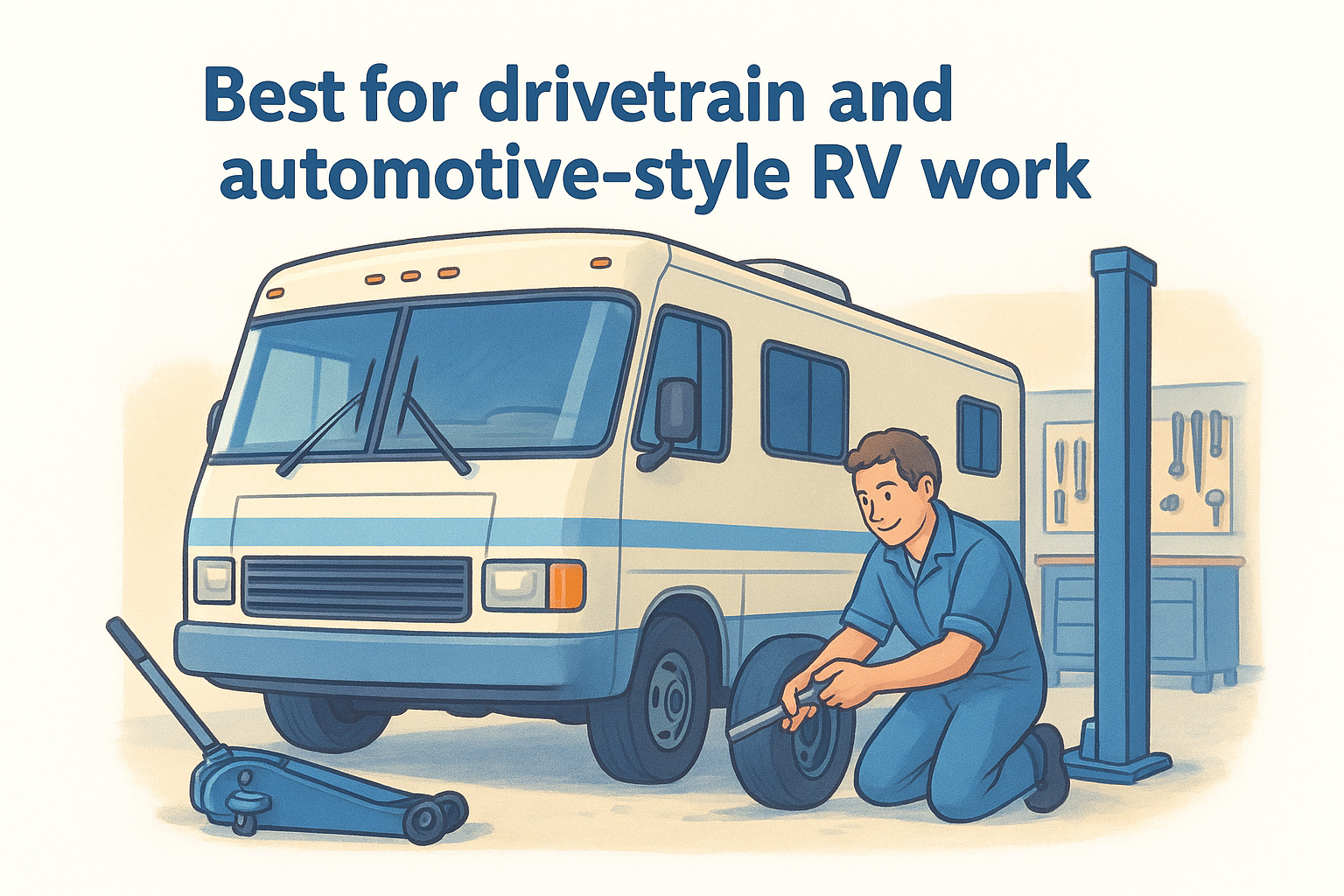 Best for drivetrain and automotive-style RV work