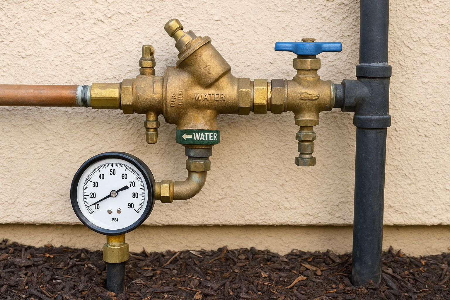 Start at the main shutoff and backflow preventer