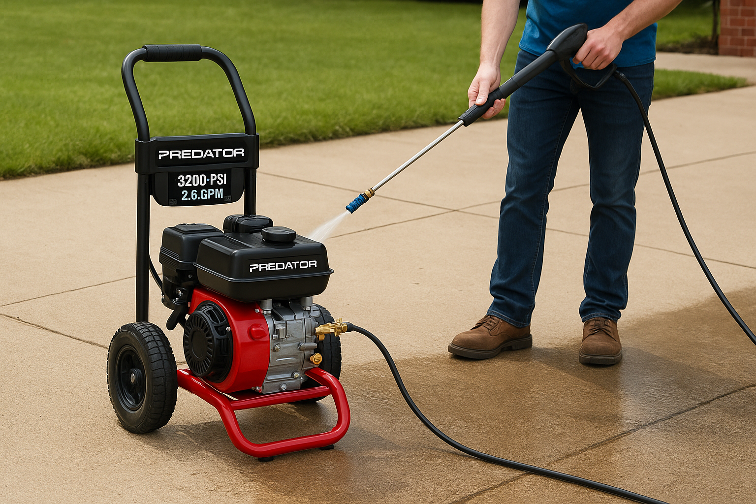 4. PREDATOR 3200 PSI 2.8 GPM 223cc gas pressure washer