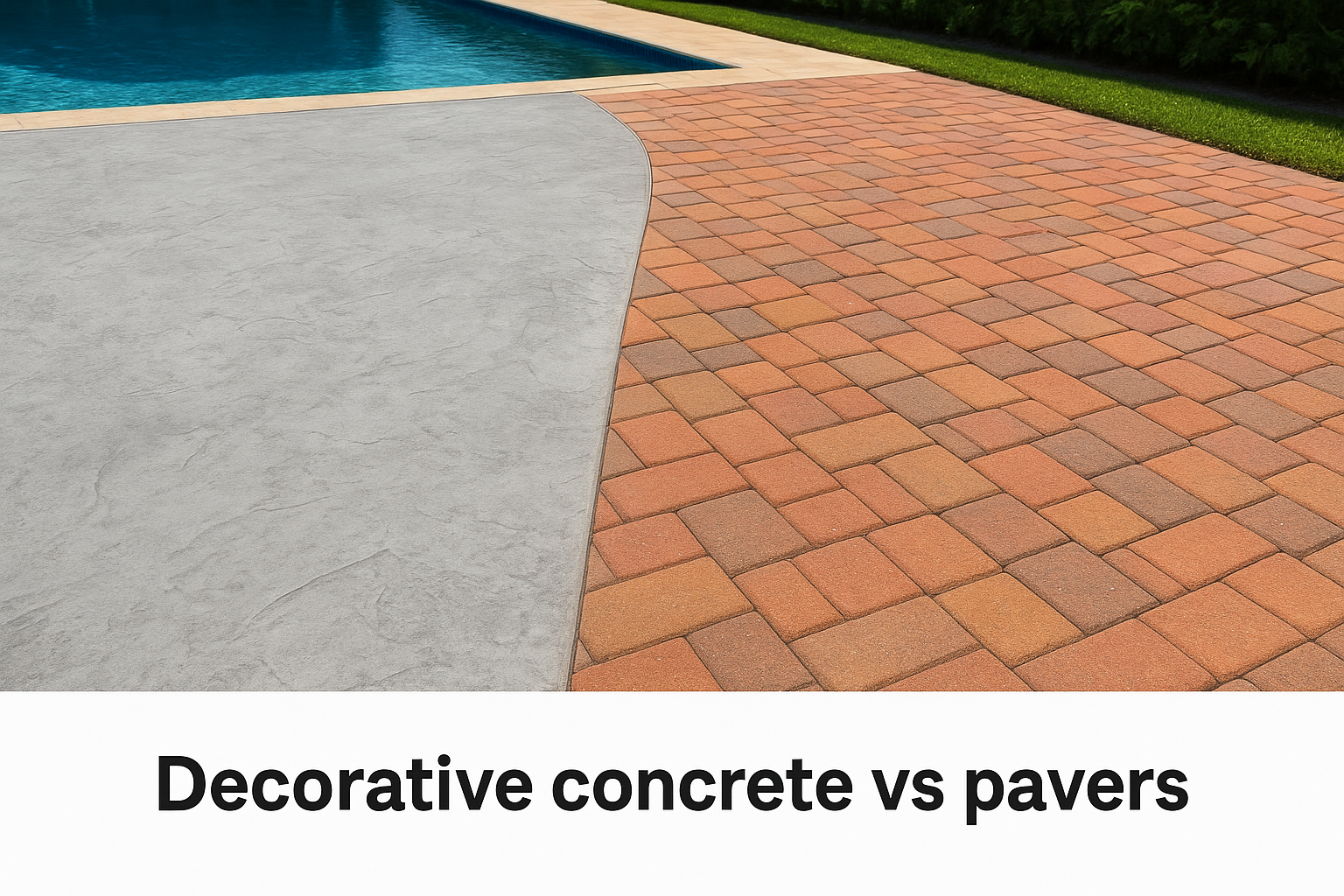 Decorative concrete vs pavers