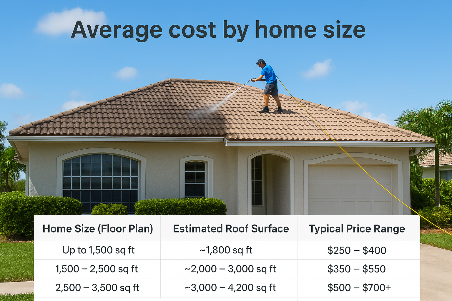 Average cost by home size