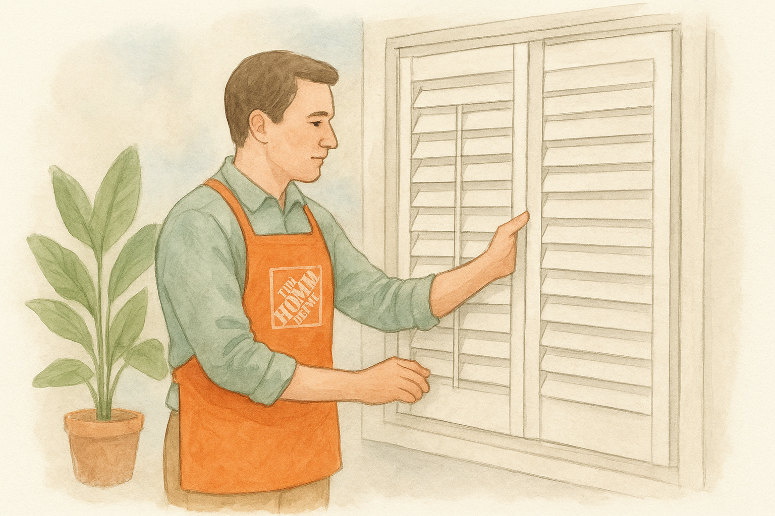 4. The Home Depot shutter installation