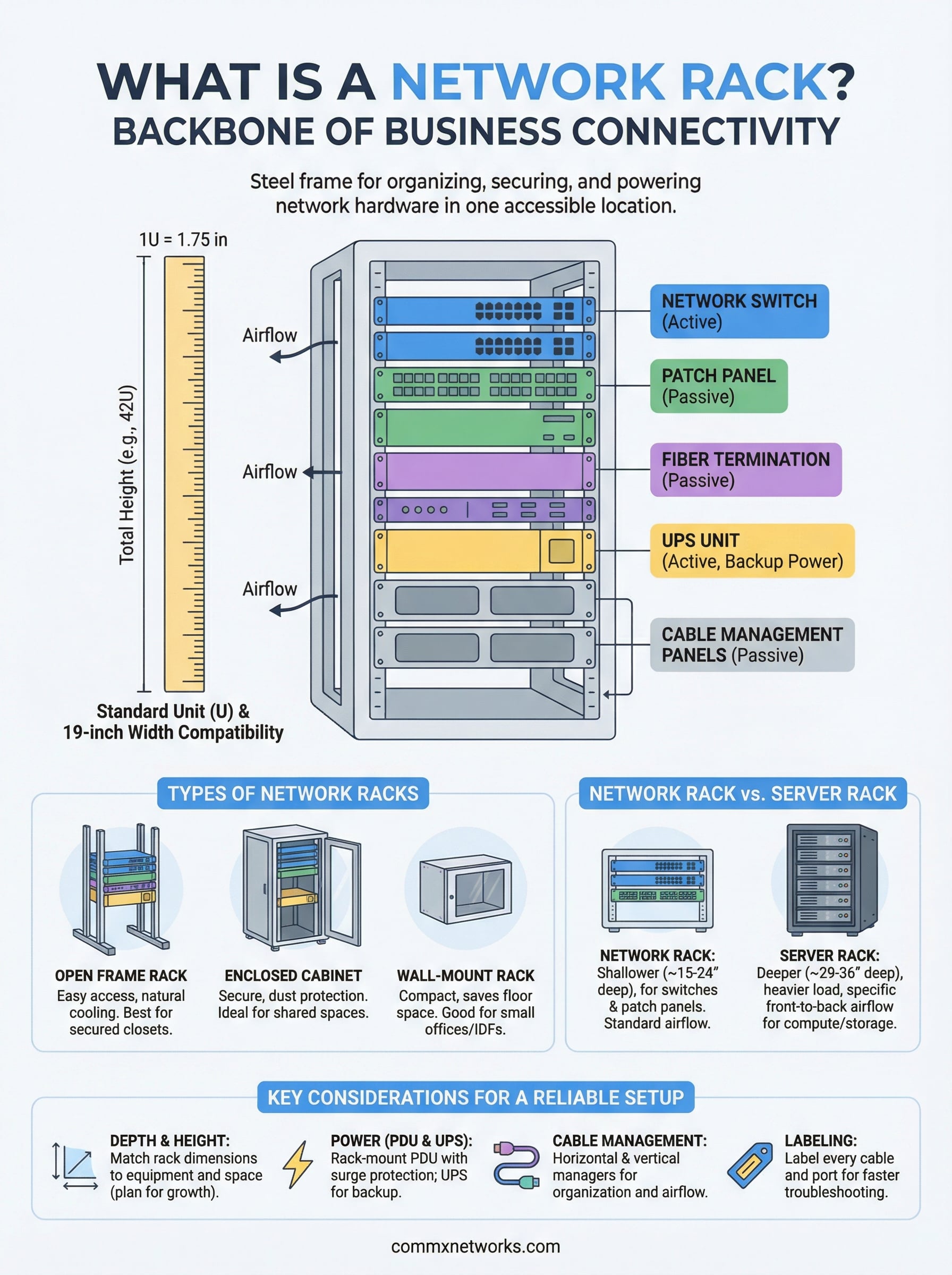what is a network rack infographic