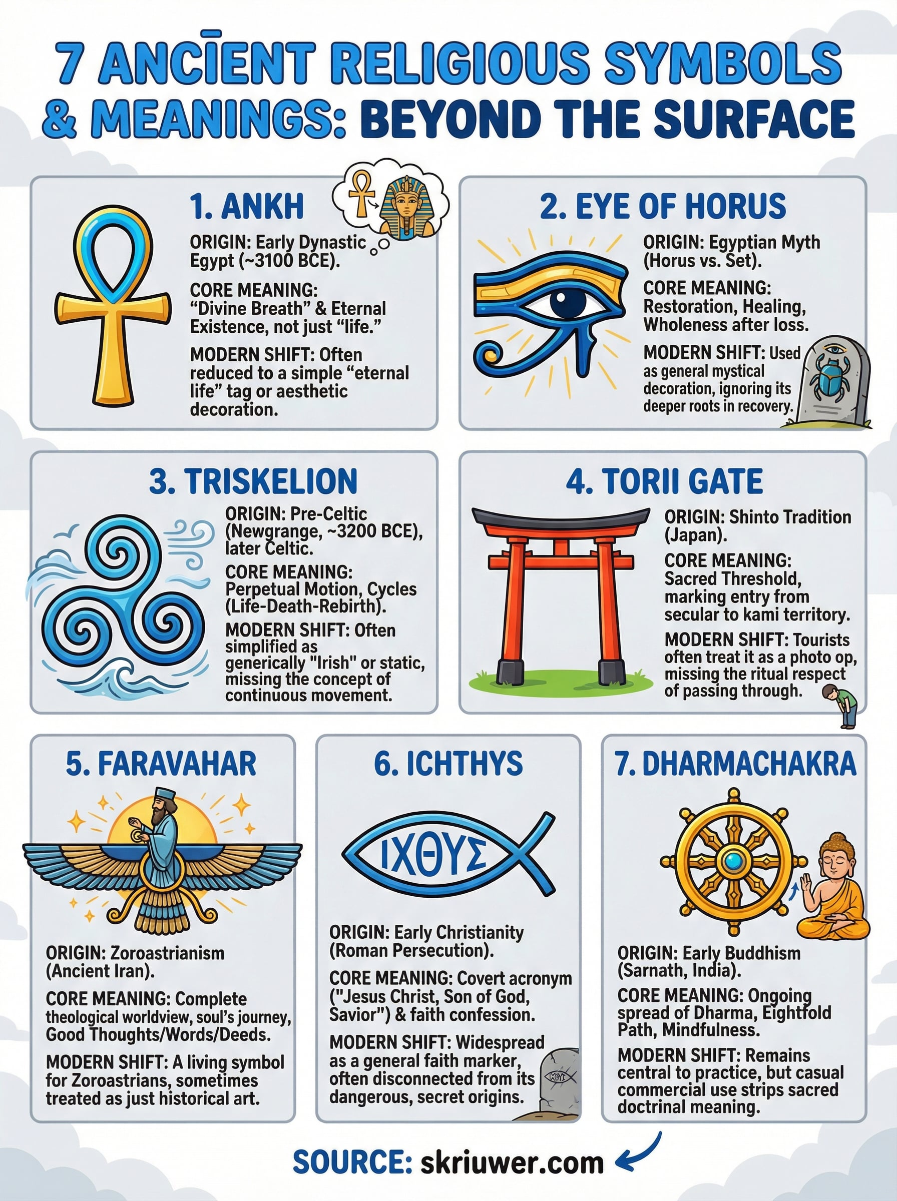 ancient religious symbols and meanings infographic