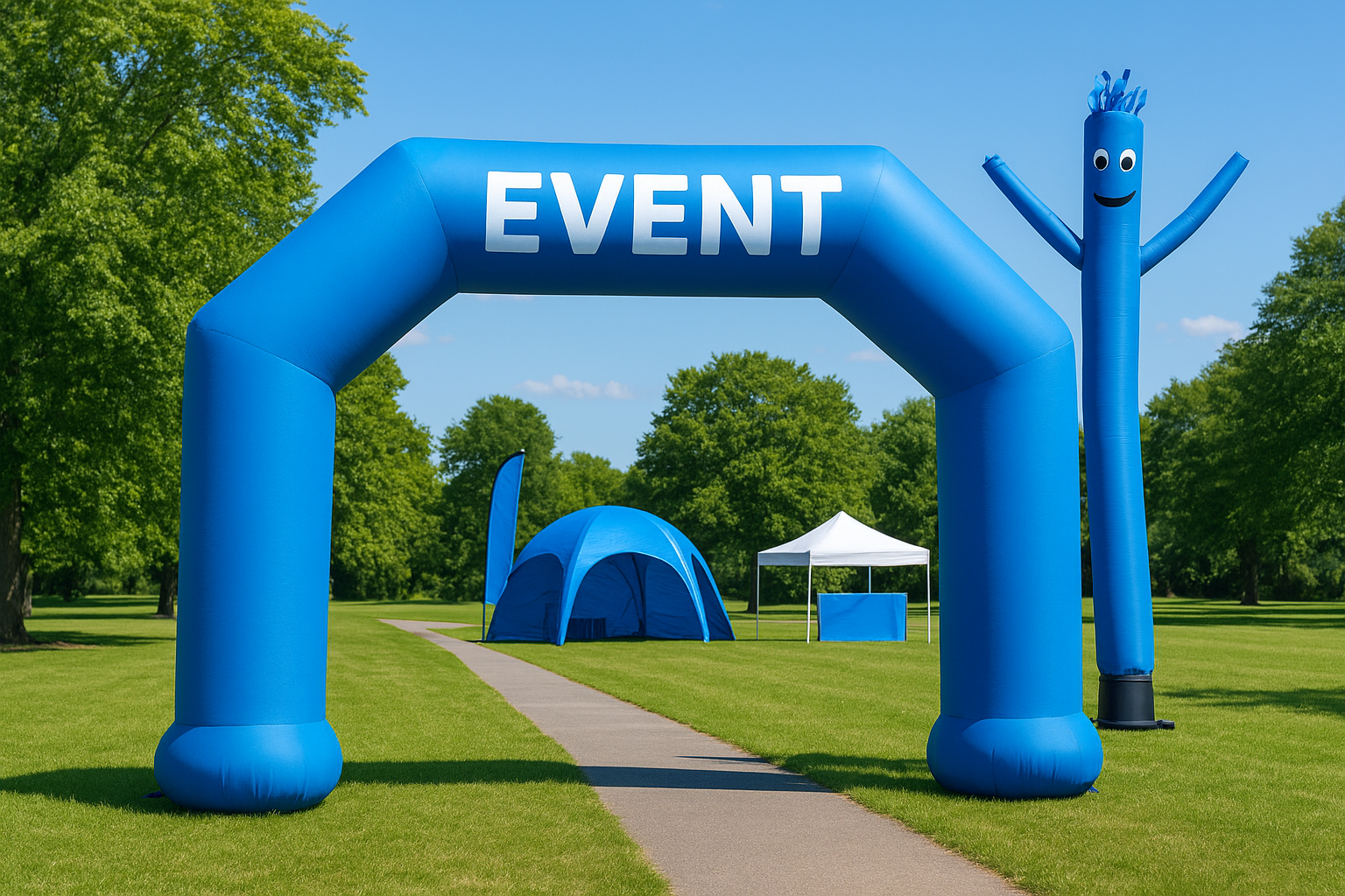High-visibility entrances and event marking