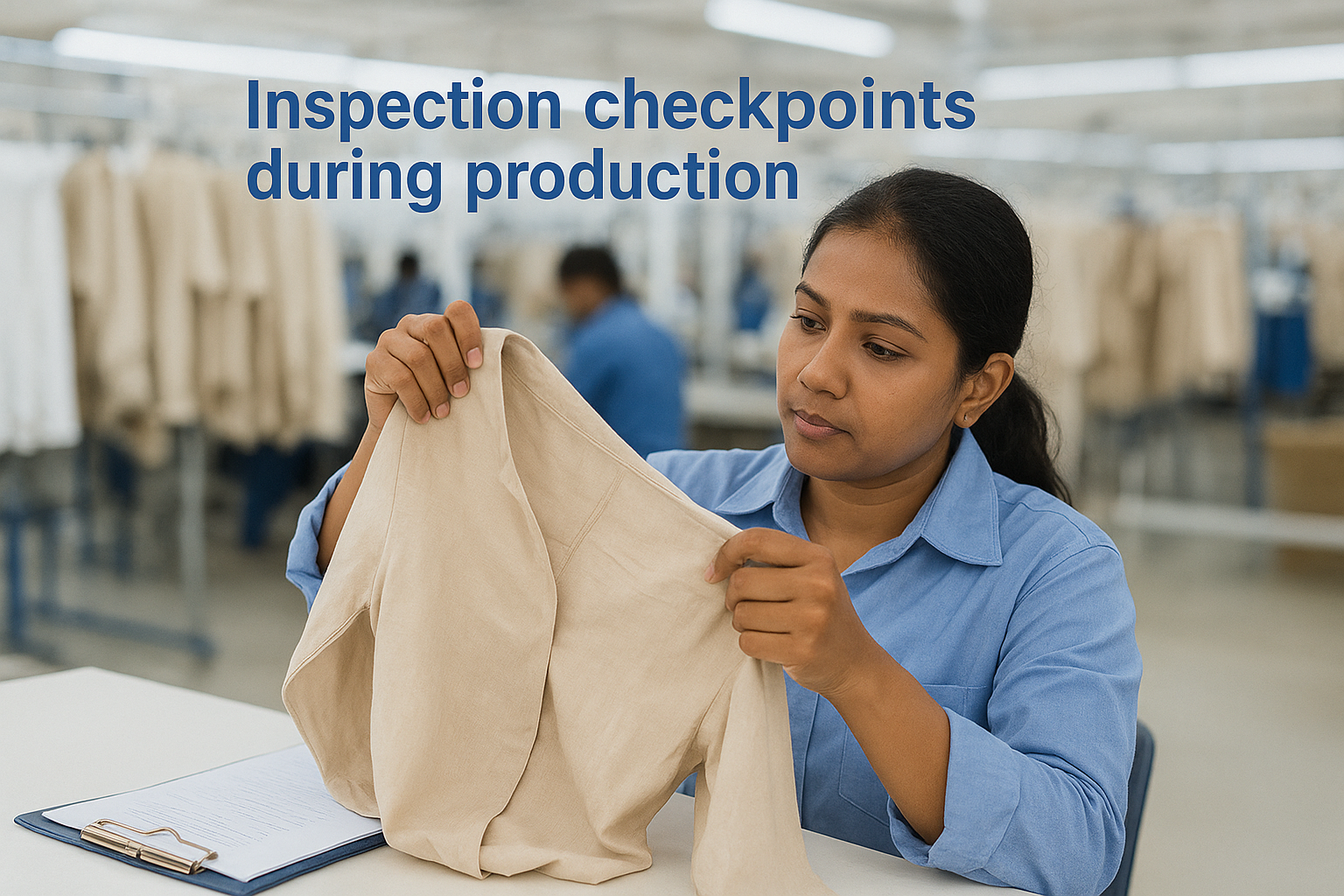 Inspection checkpoints during production