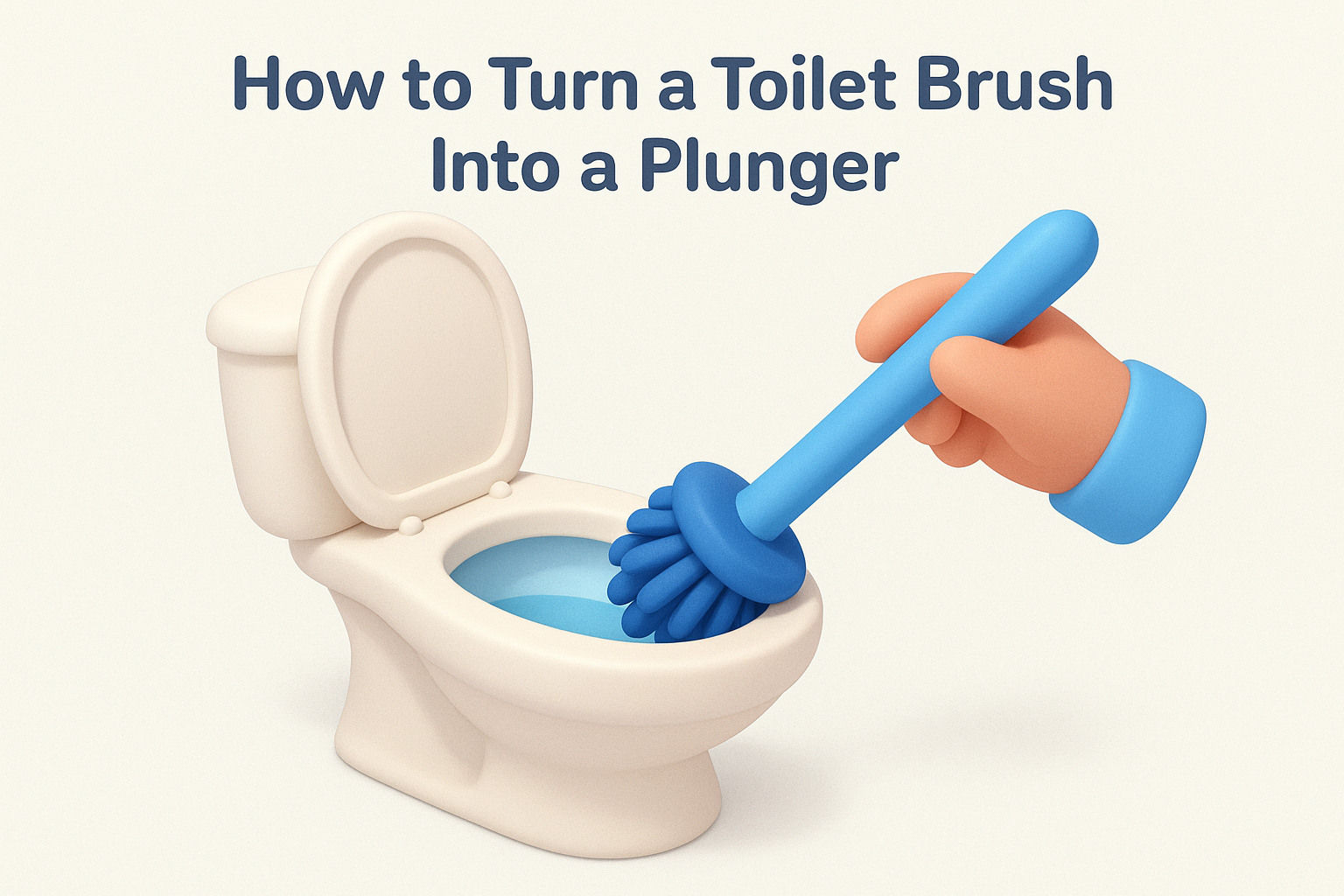 How to Turn a Toilet Brush Into a Plunger