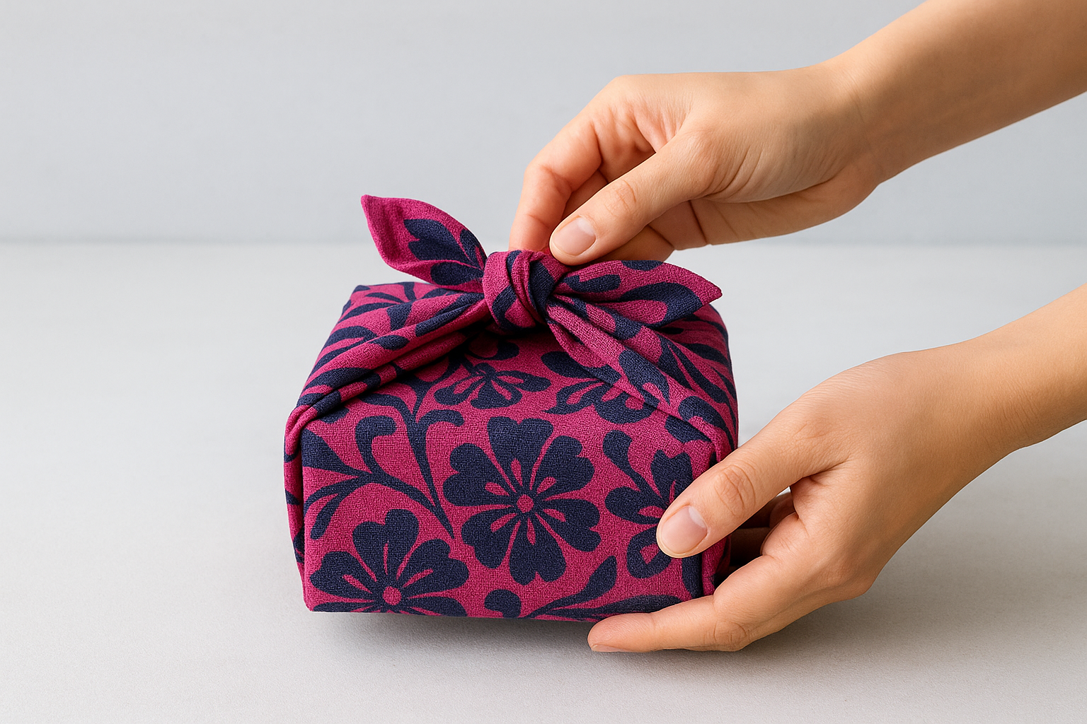 2. Wrap with furoshiki cloth