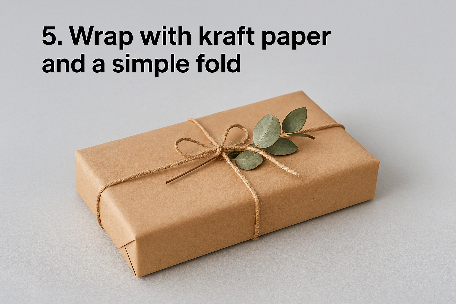 5. Wrap with kraft paper and a simple fold