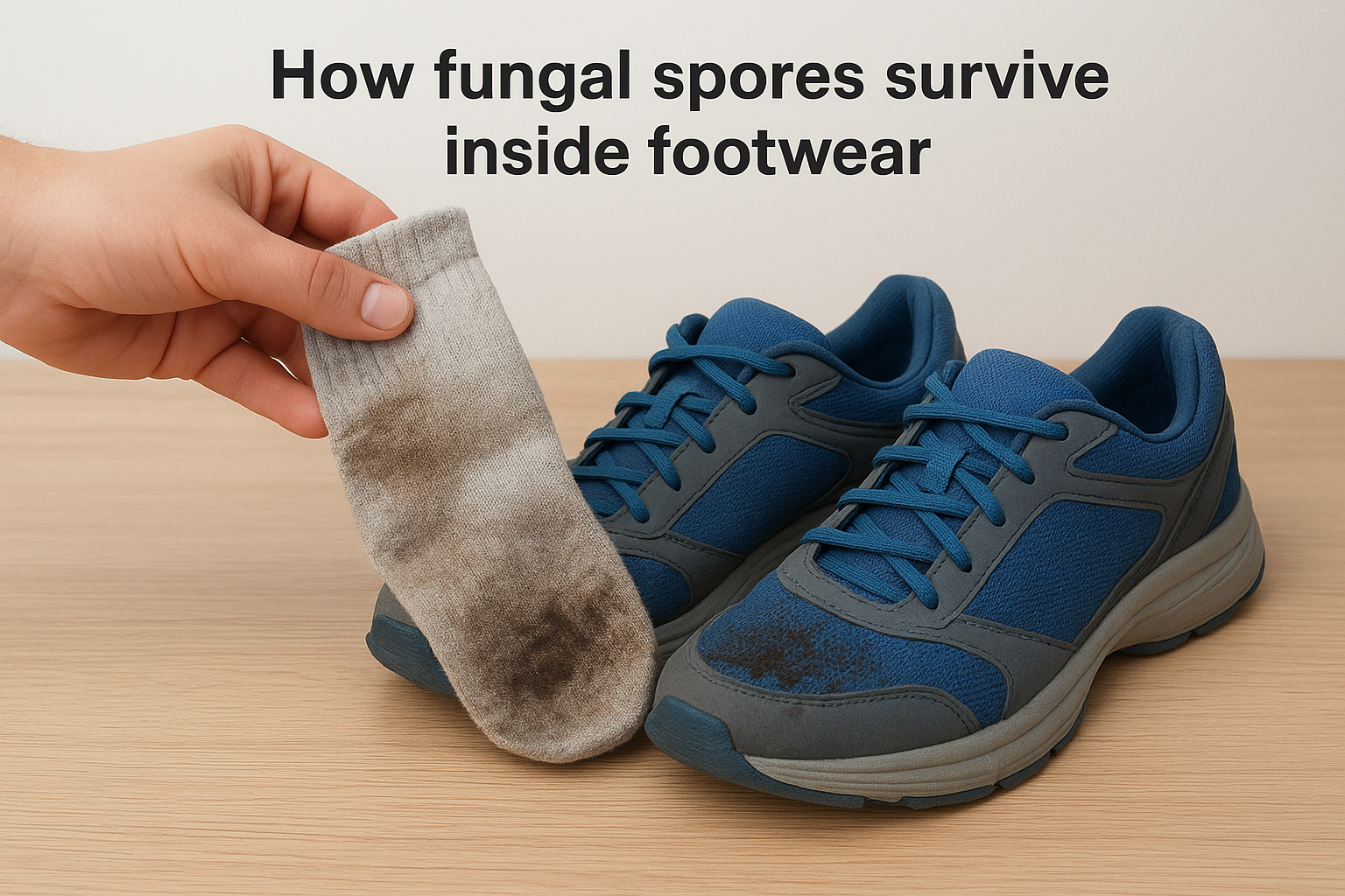 How fungal spores survive inside footwear