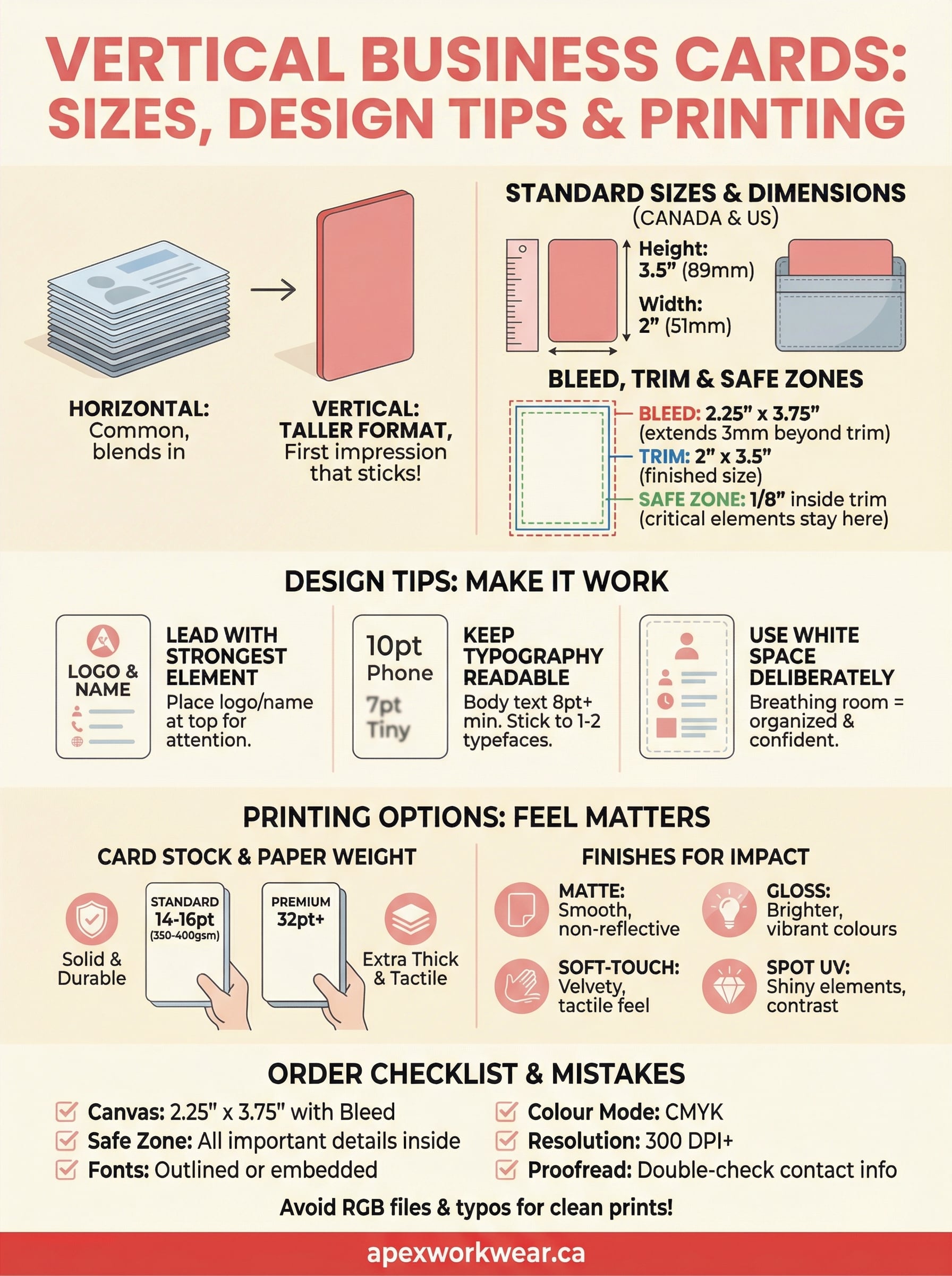 vertical business cards infographic