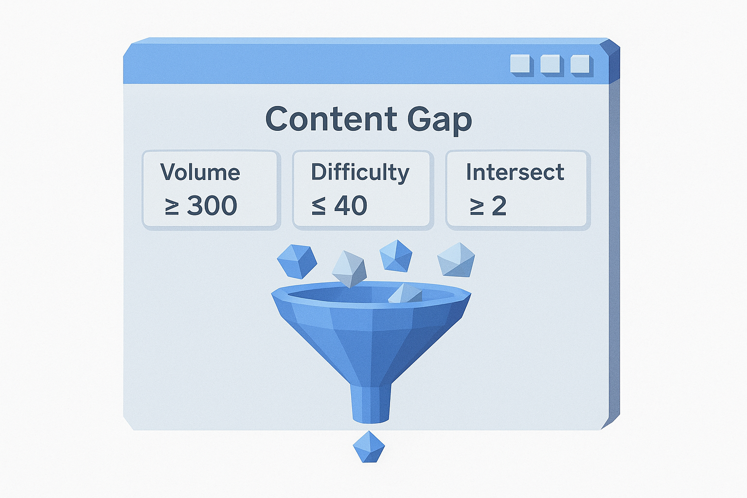 Apply filters to cut the noise