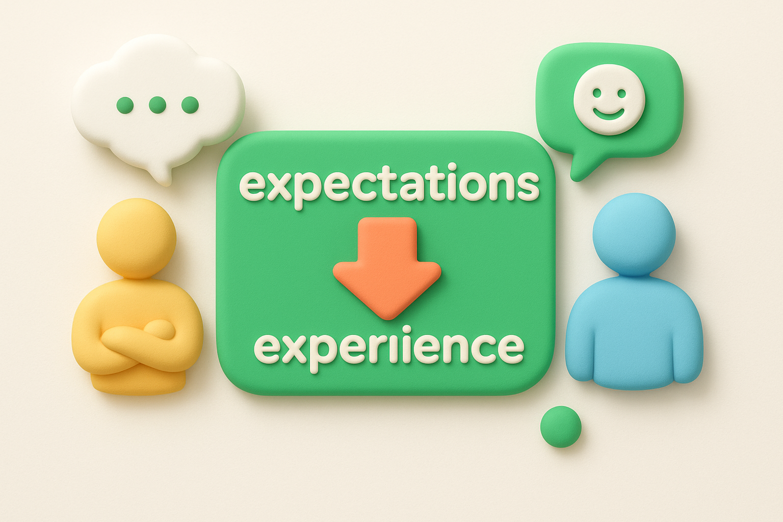 The gap between expectations and experience